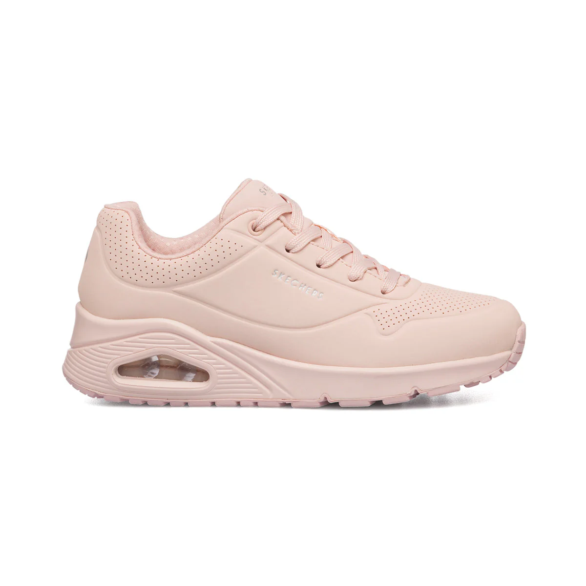 Sneakers rosa da donna con suola ad aria Skechers Uno