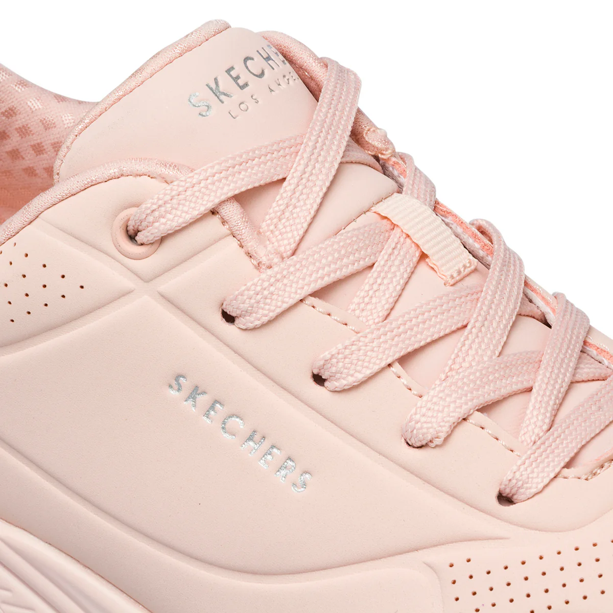 Sneakers rosa da donna con suola ad aria Skechers Uno - Image 12
