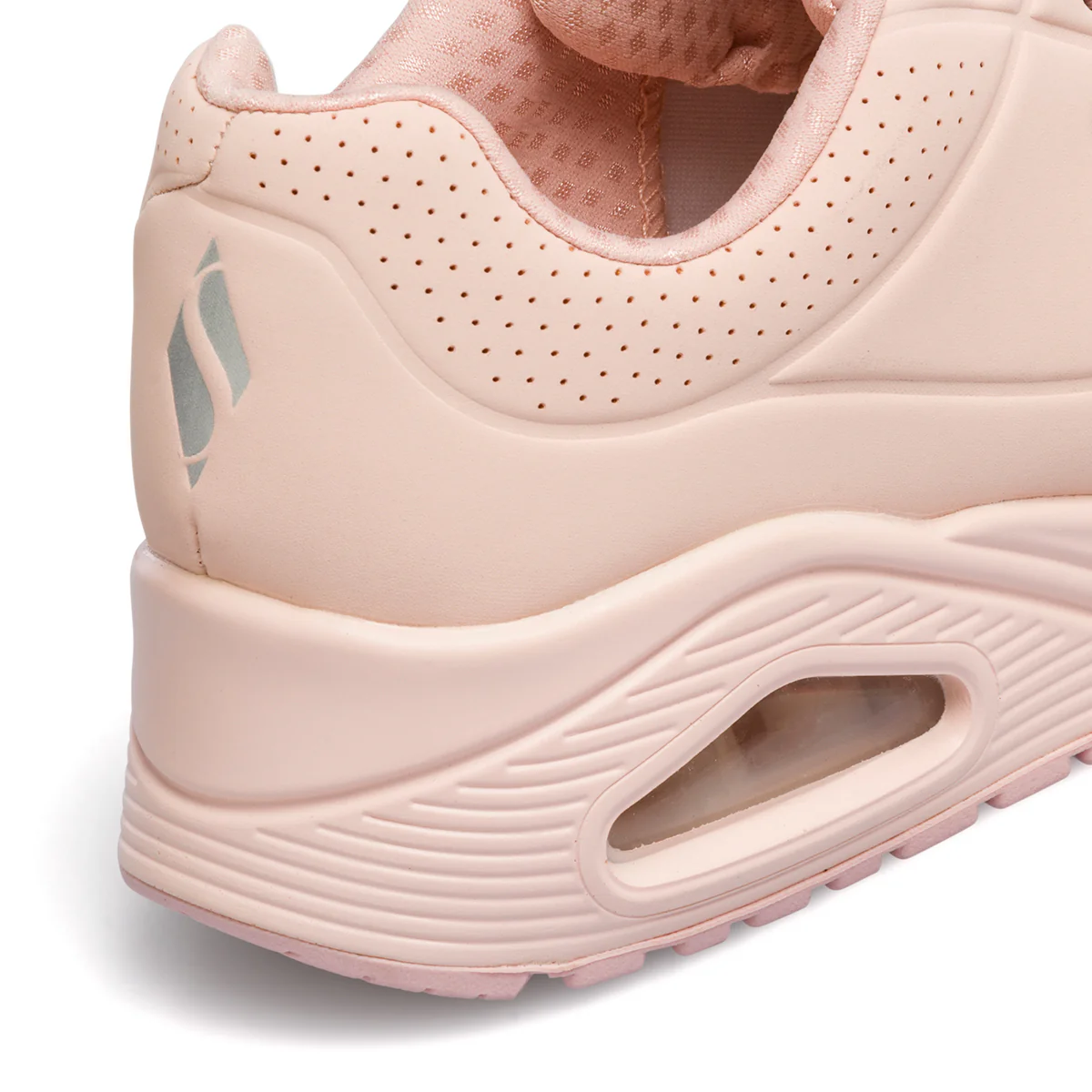 Sneakers rosa da donna con suola ad aria Skechers Uno - Image 13