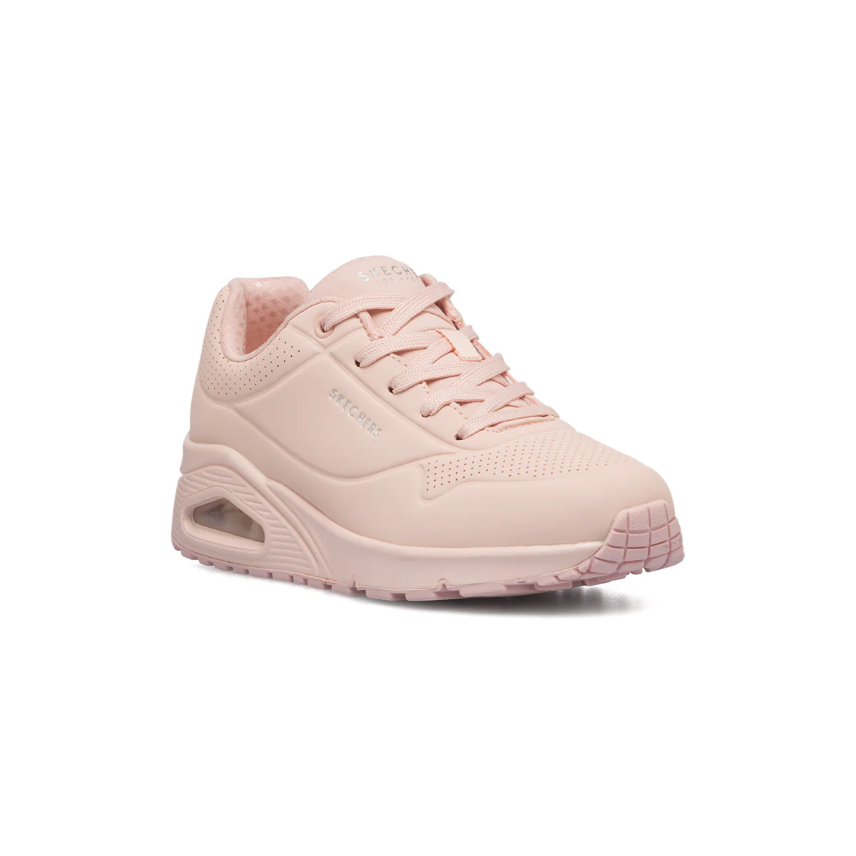 Sneakers rosa da donna con suola ad aria Skechers Uno - Image 8
