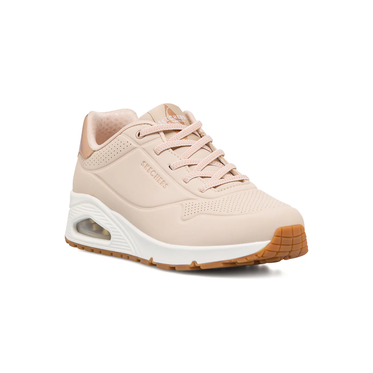 Sneakers rosa da donna con suola ad aria Skechers Uno - Shimmer Away - Image 2