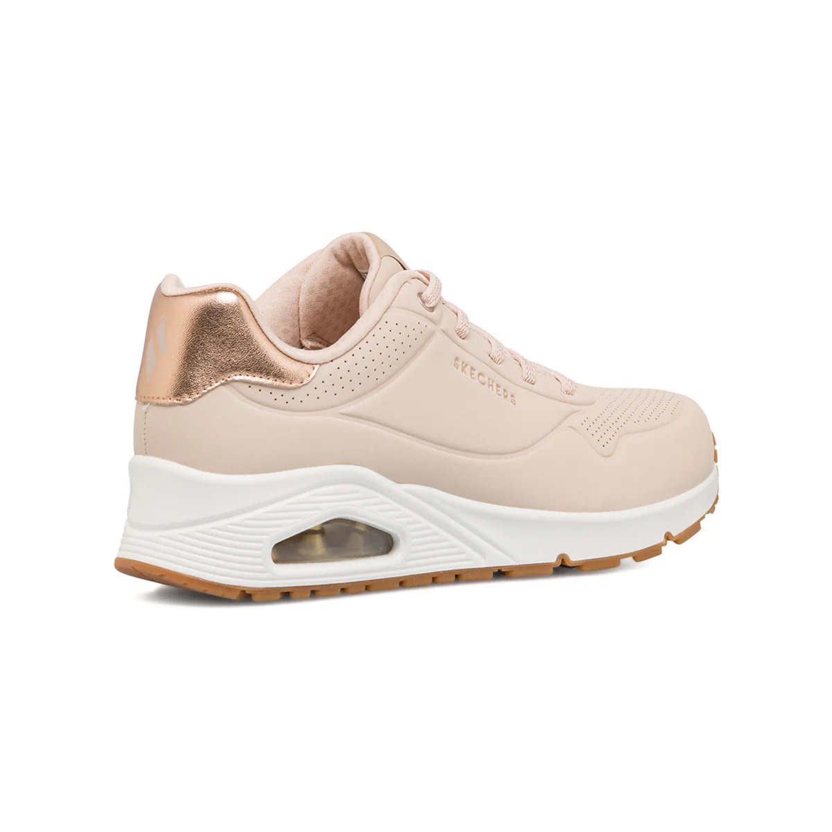 Sneakers rosa da donna con suola ad aria Skechers Uno - Shimmer Away - Image 4