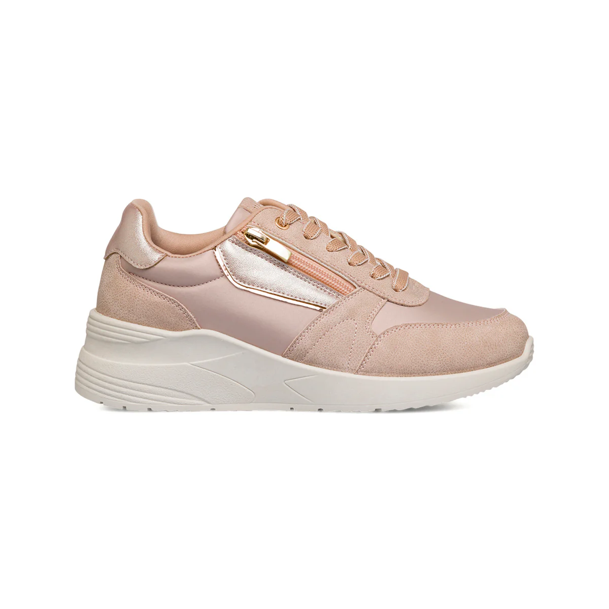 Sneakers nude da Donna con zip Lora Ferres
