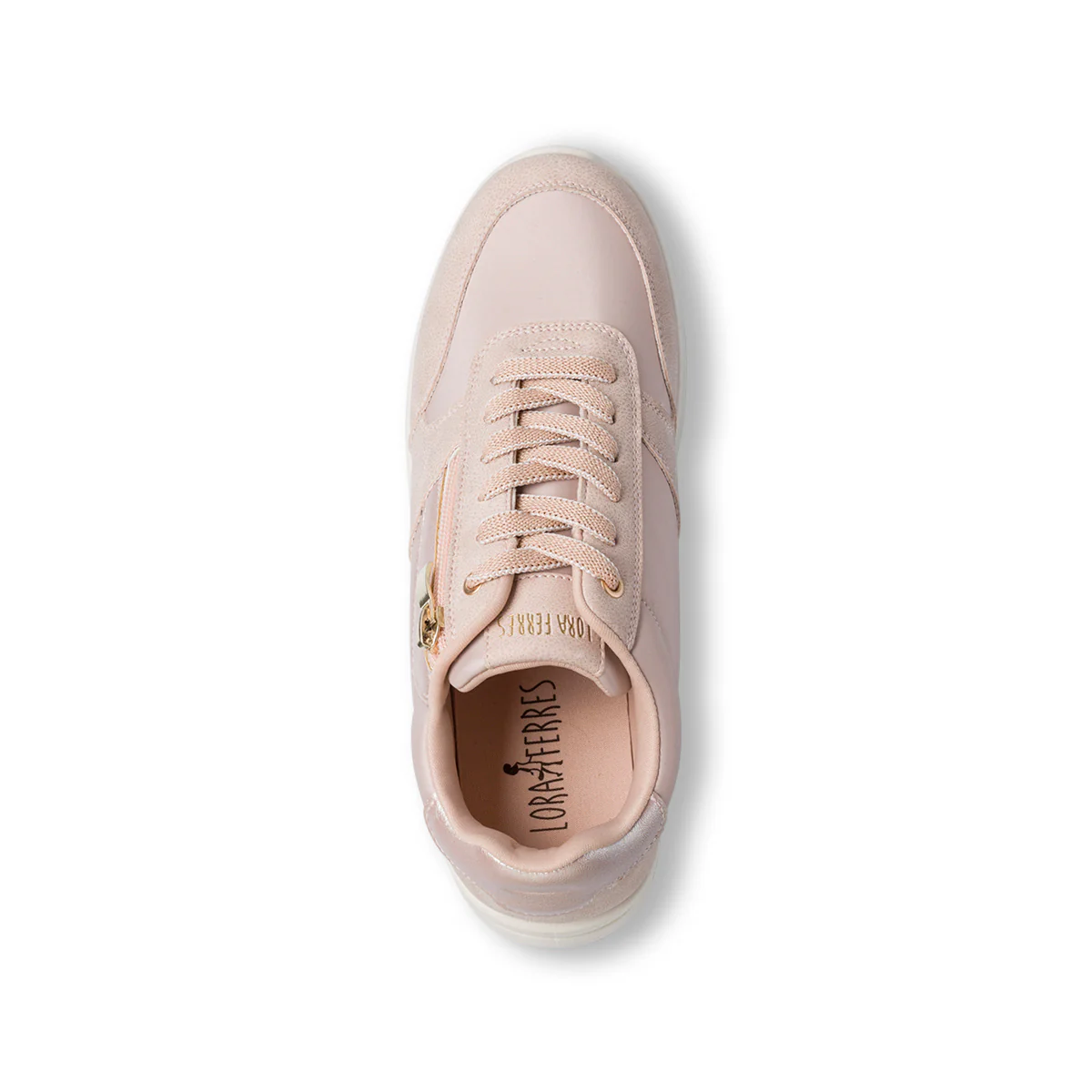 Sneakers nude da Donna con zip Lora Ferres - Image 5