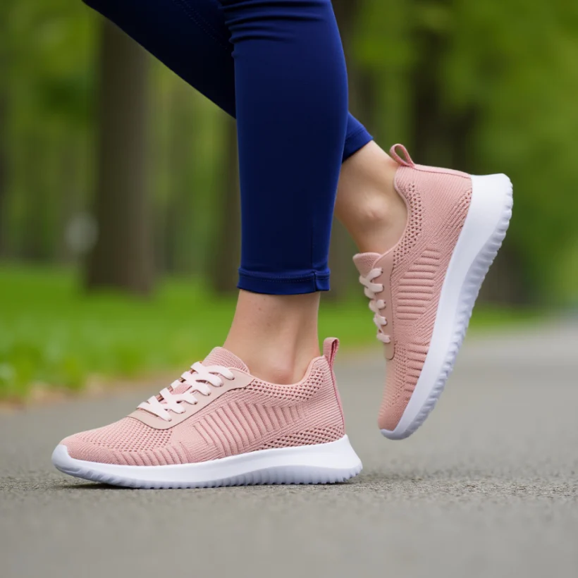 Sneakers rosa da Donna in tessuto mesh Lora Ferres