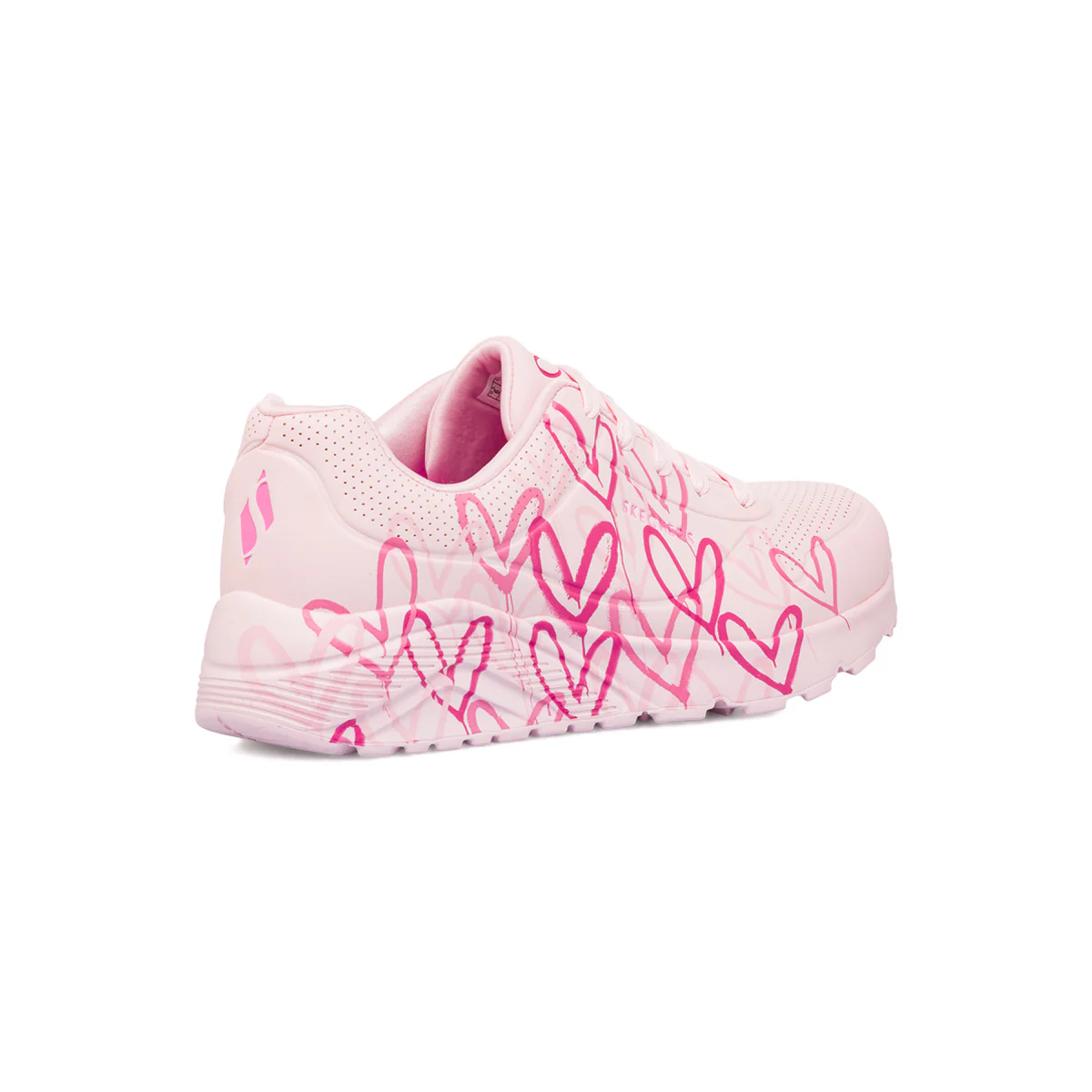 Sneakers rosa da ragazza in memory foam Skechers Uno Lite - Image 3