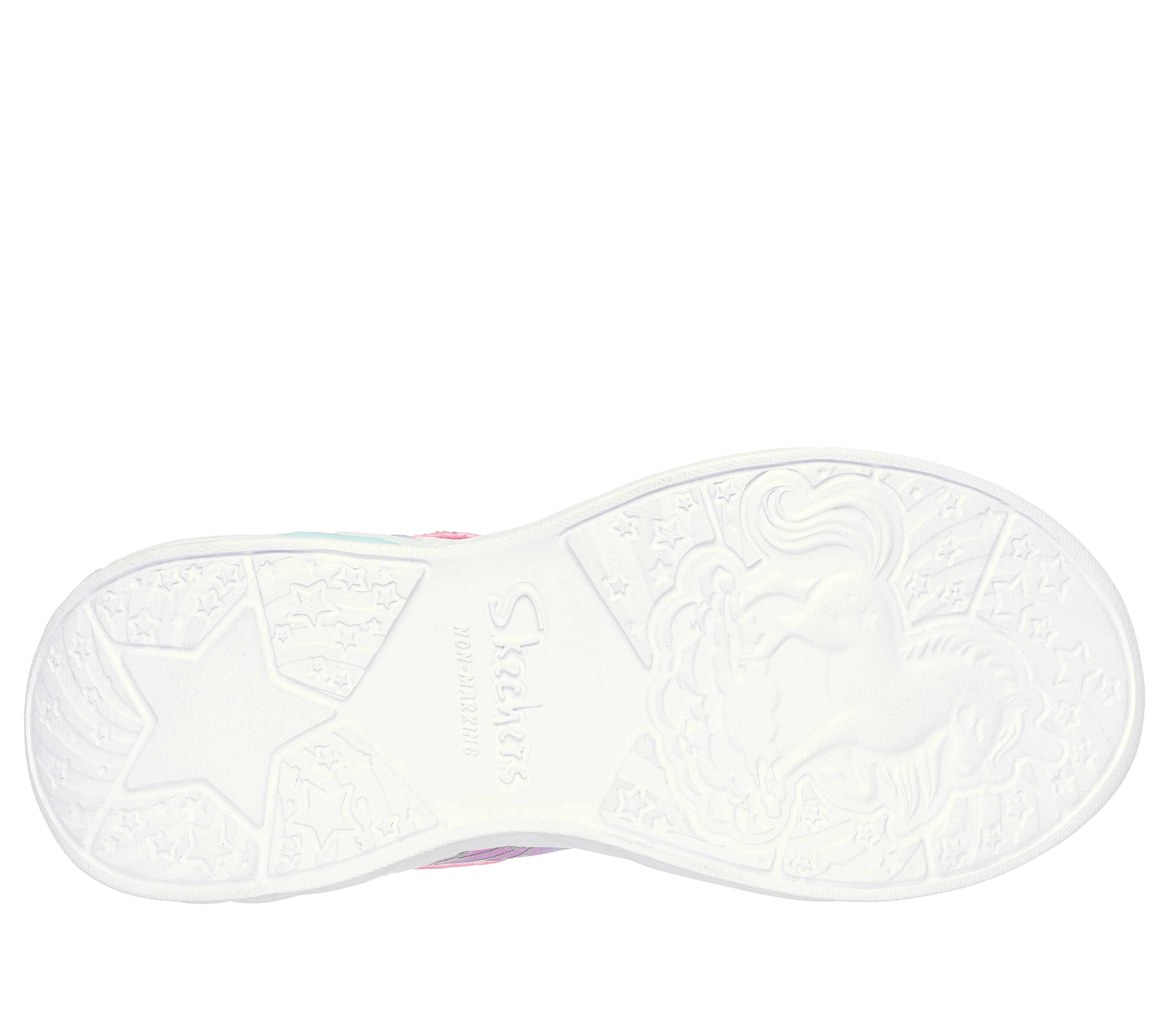 Sneakers rosa e azzurre da bambina con luci nella suola Skechers S-Lights: Unicorn Dreams - Wishful - Image 4