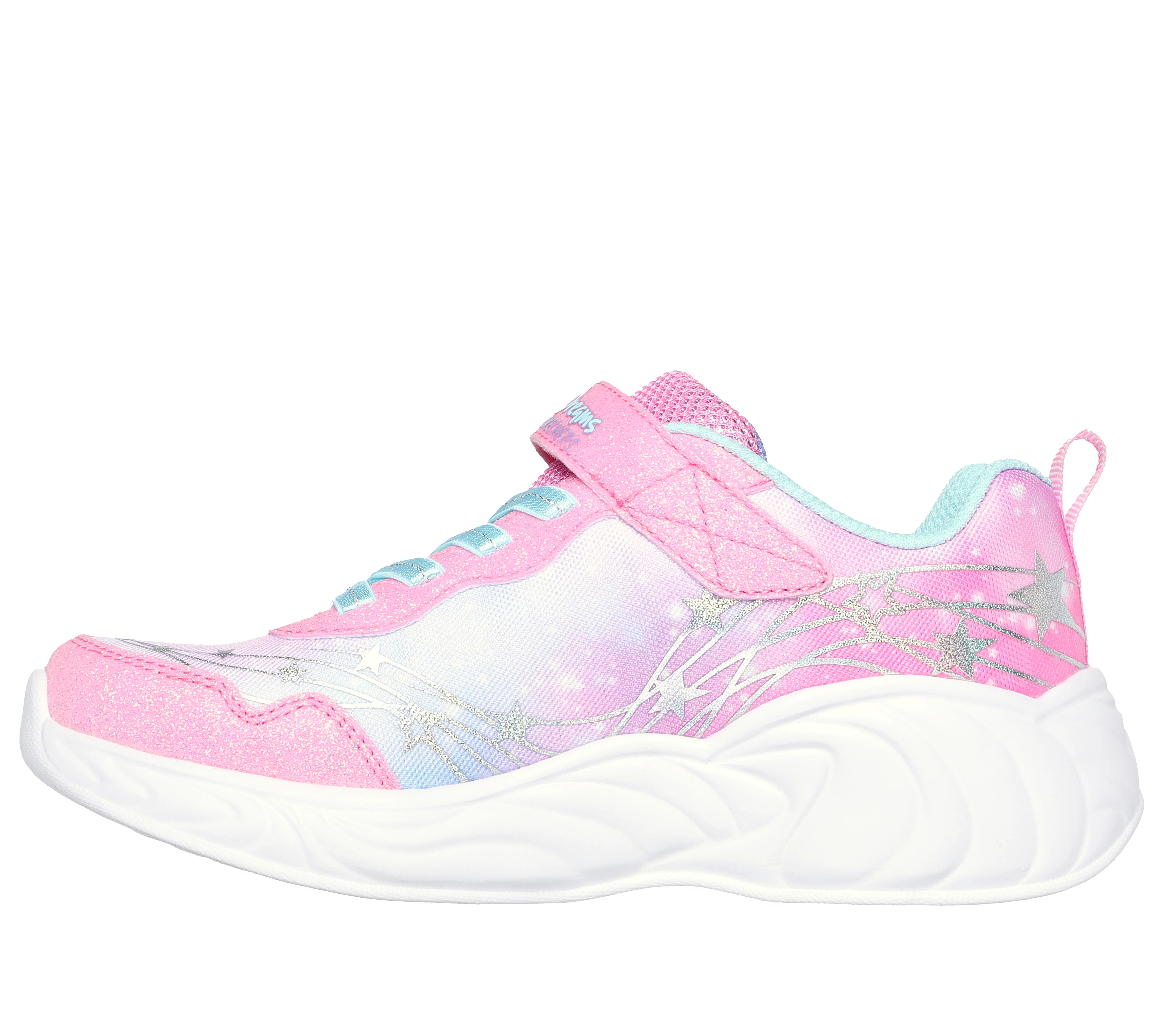 Sneakers rosa e azzurre da bambina con luci nella suola Skechers S-Lights: Unicorn Dreams - Wishful - Image 5