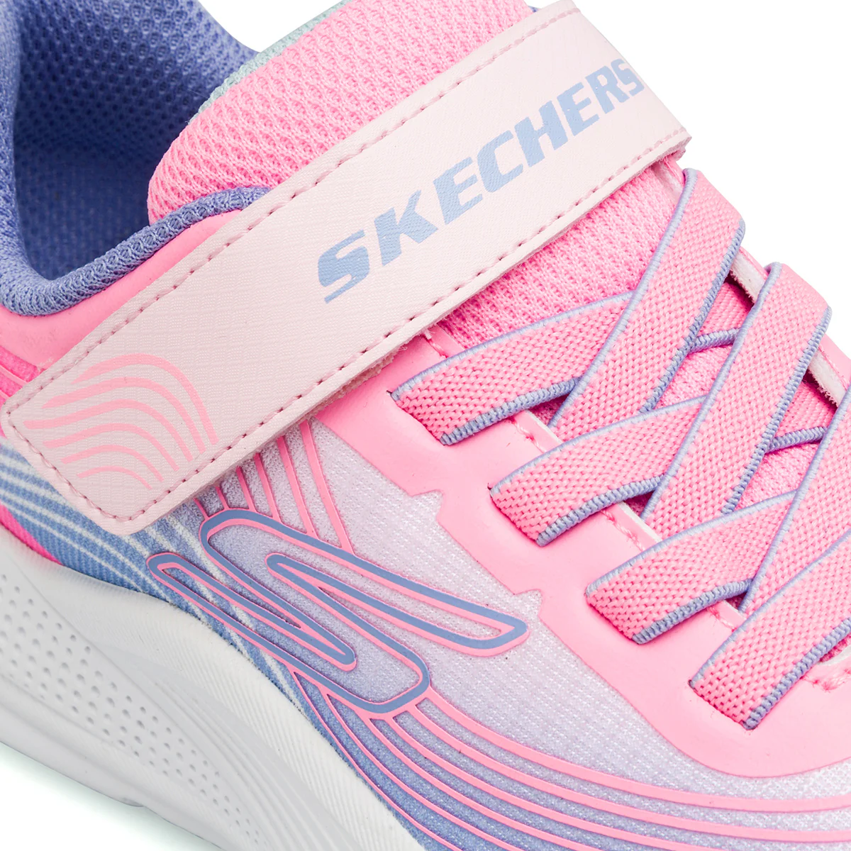 Sneakers rosa e azzurre da bambina Microspec Advance Skechers - Image 4