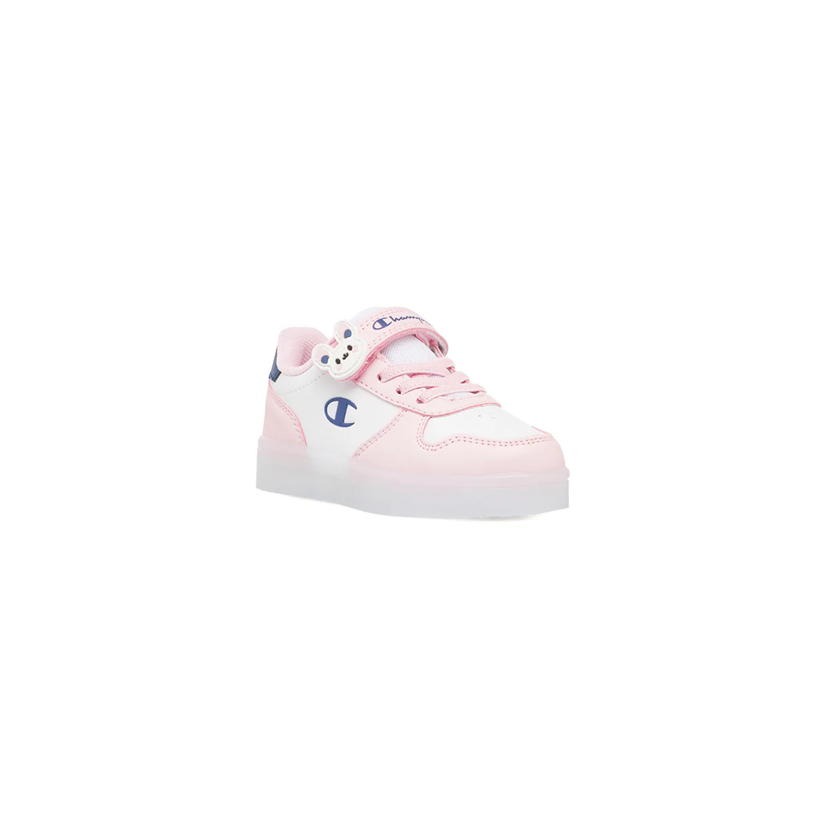 Sneakers rosa e bianche da Bambina con coniglietto e luci Champion Low - Image 2
