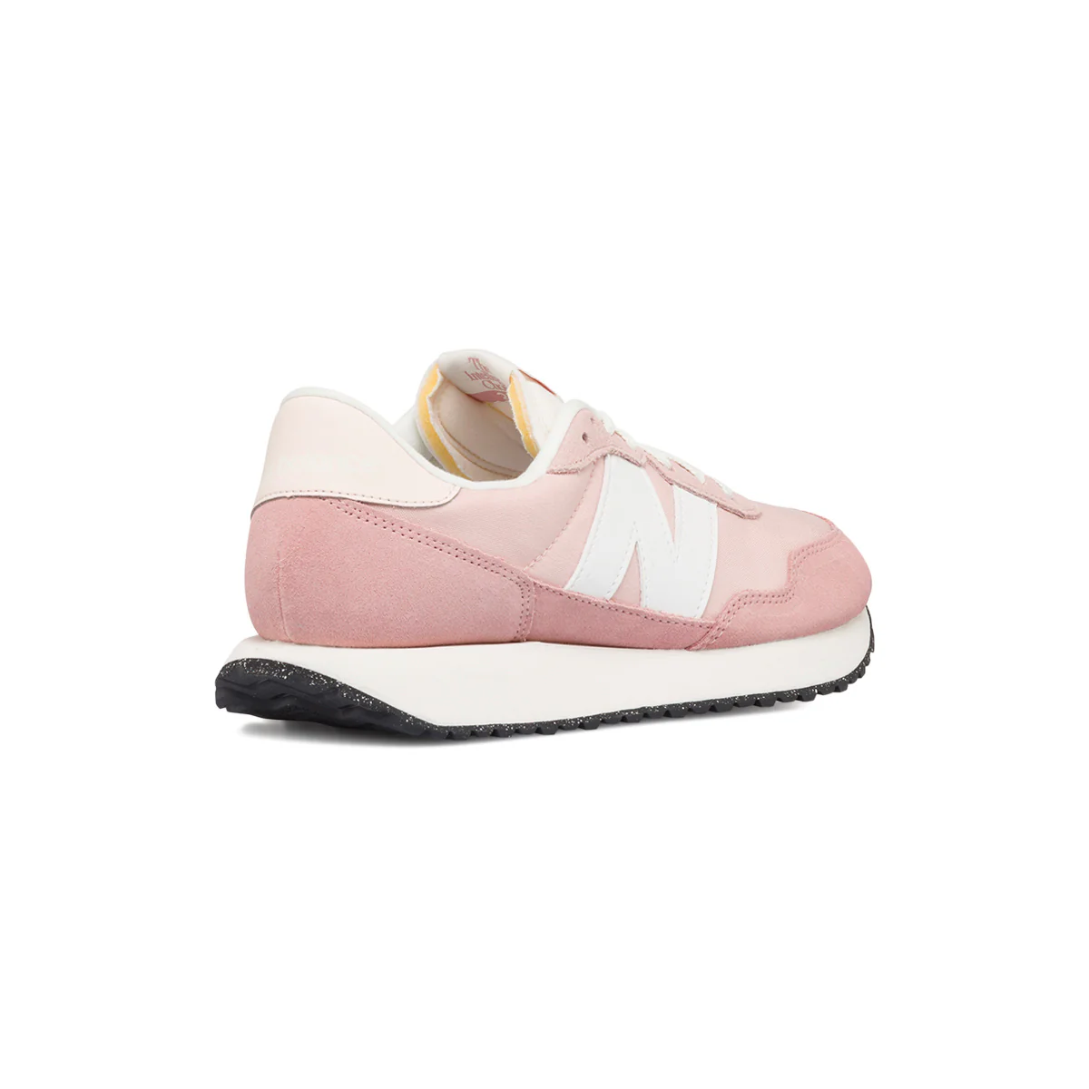 Sneakers rosa e bianche da donna con logo laterale New Balance 237 - Image 3