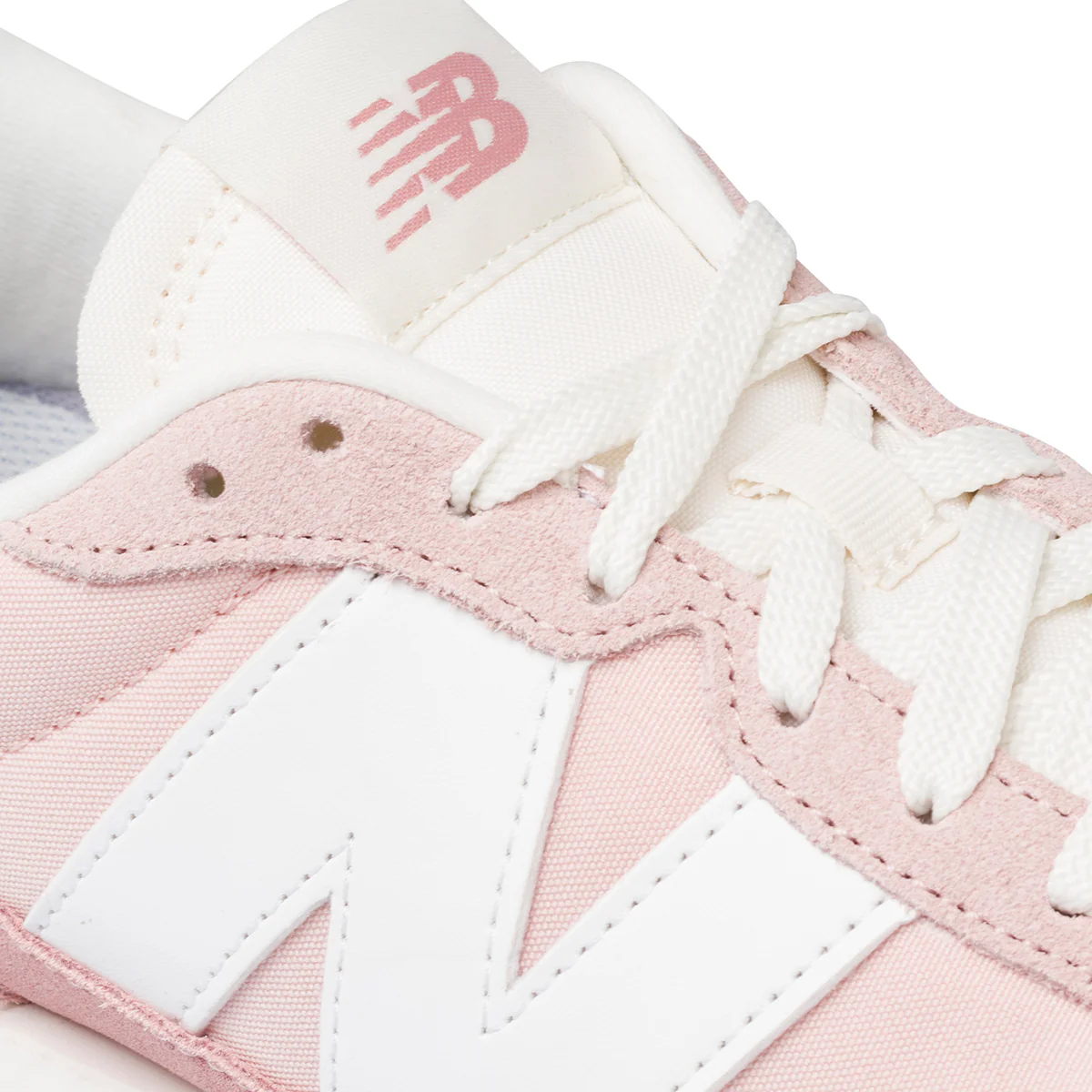 Sneakers rosa e bianche da donna con logo laterale New Balance 237 - Image 6