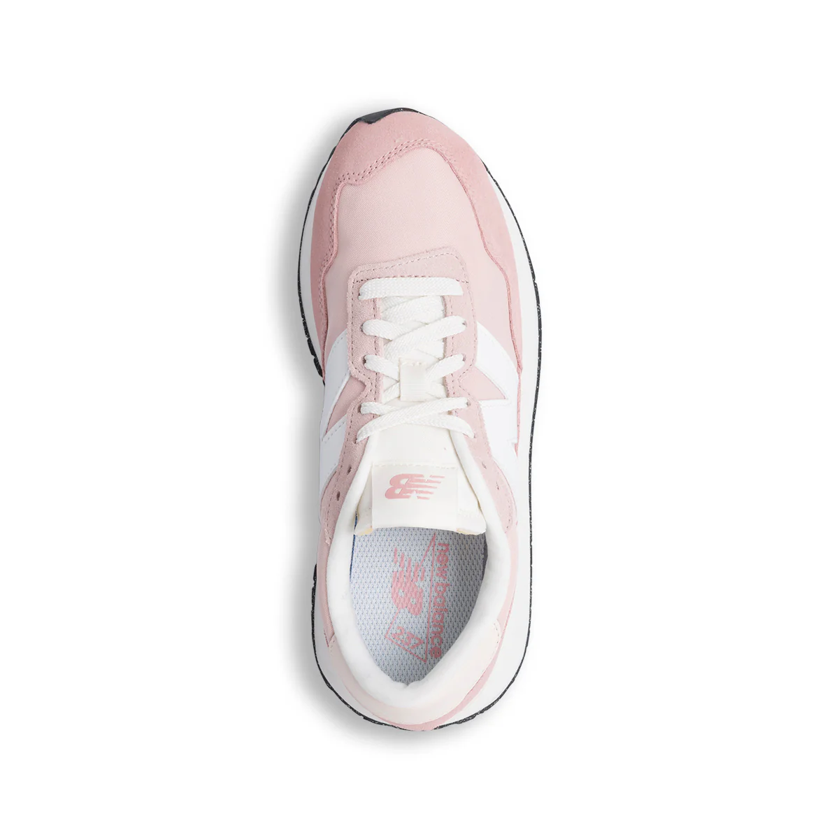 Sneakers rosa e bianche da donna con logo laterale New Balance 237 - Image 7
