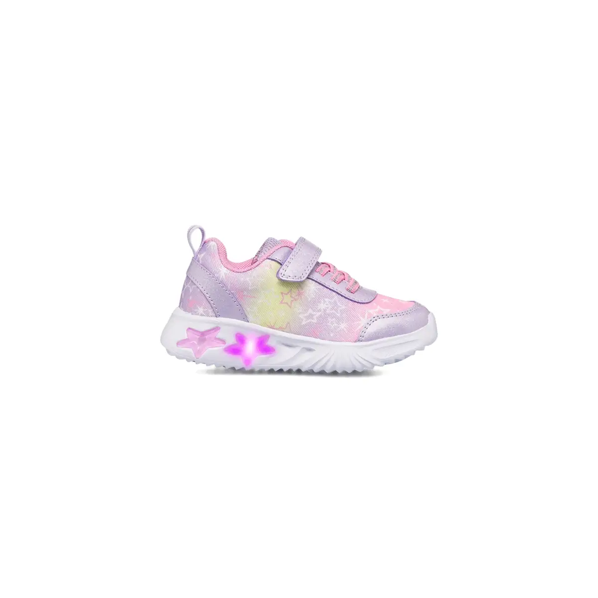 Sneakers rosa e lilla da bambina con luci nella suola e glitter Le scarpe di Alice
