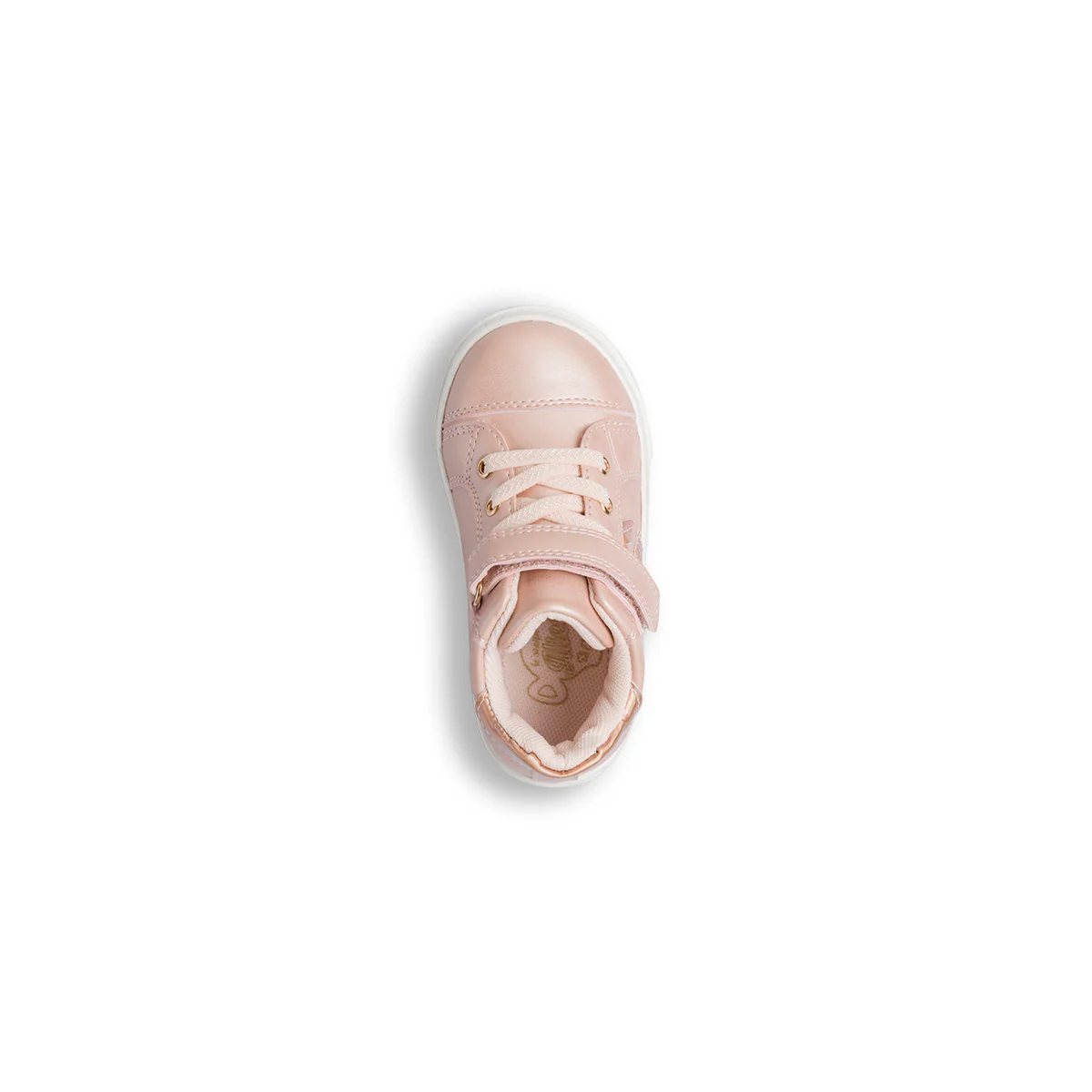Sneakers rosa effetto perlato da bambina primi passi con dettagli fiori Le Scarpe di Alice - Image 6