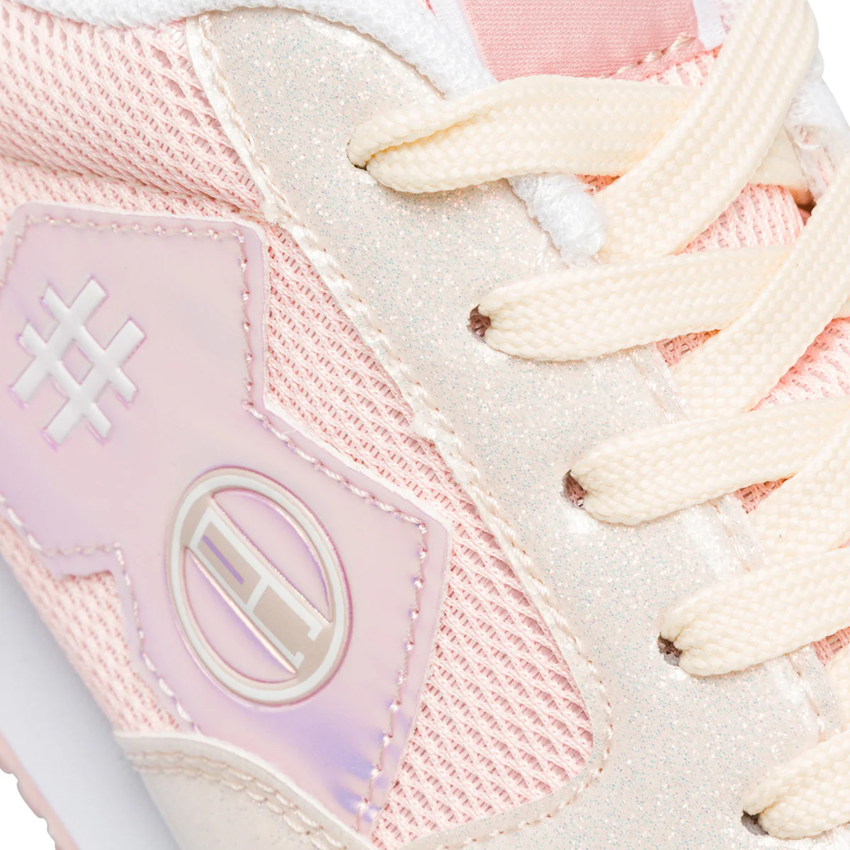 Sneakers rosa glitterate in tessuto mesh da ragazza Enrico Coveri - Image 6