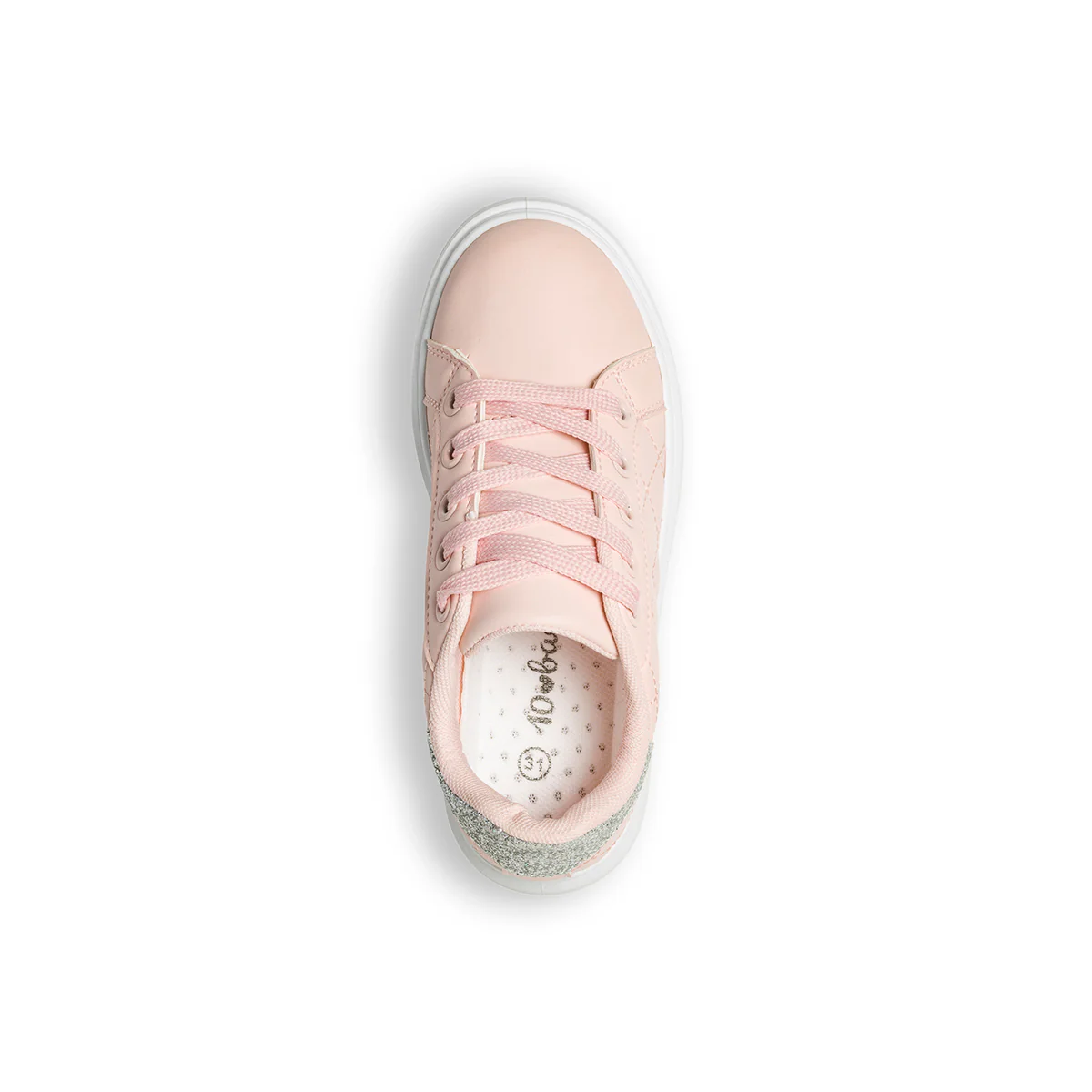 Sneakers rosa in similpelle trapuntata con dettaglio glitterato 10 Baci - Image 8