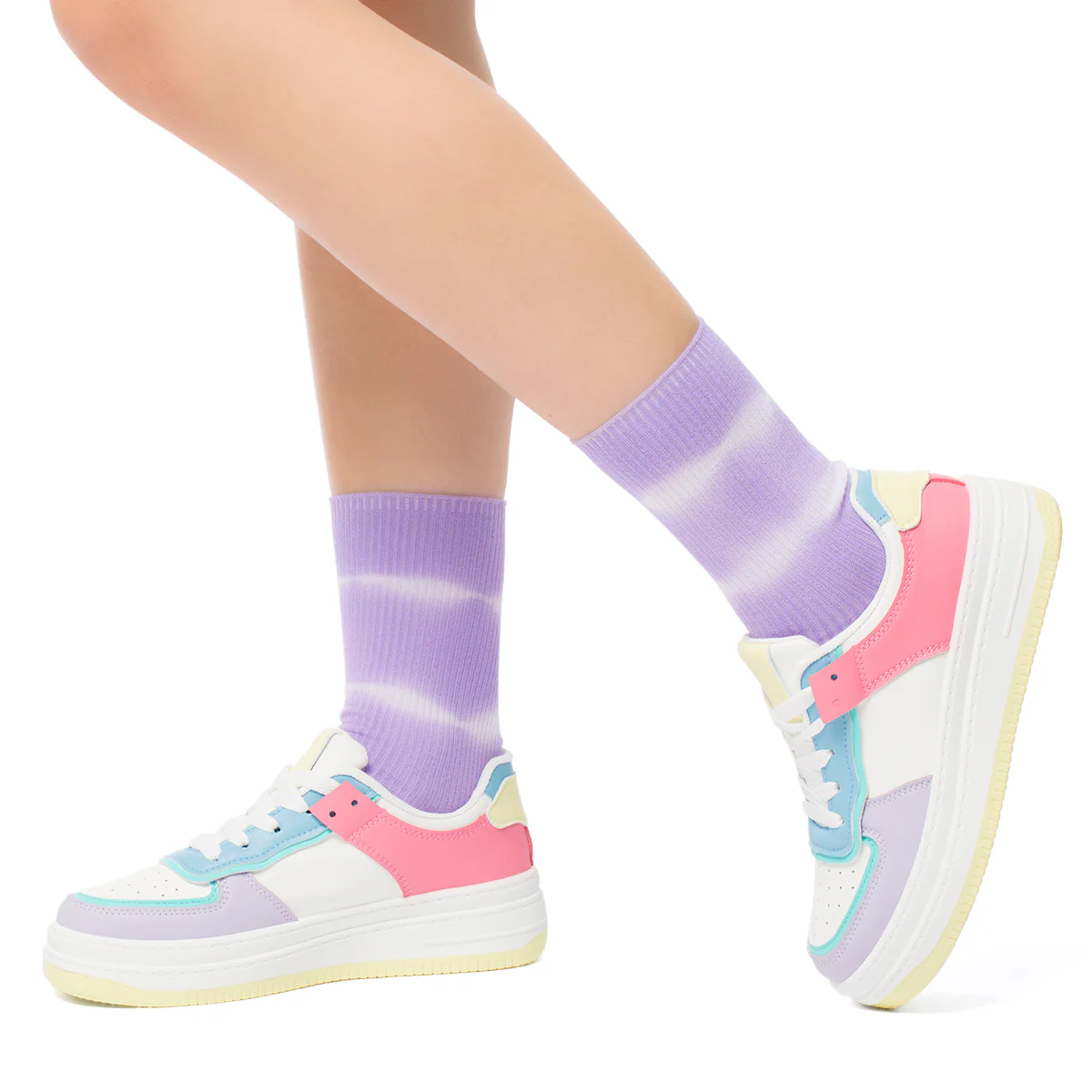 Sneakers rosa, lilla e azzurre da donna con dettagli traforati Lora Ferres - Image 2