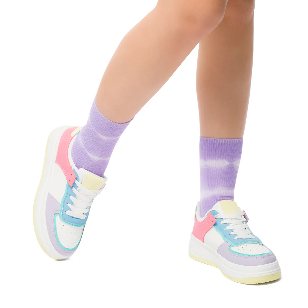Sneakers rosa, lilla e azzurre da donna con dettagli traforati Lora Ferres - Image 3