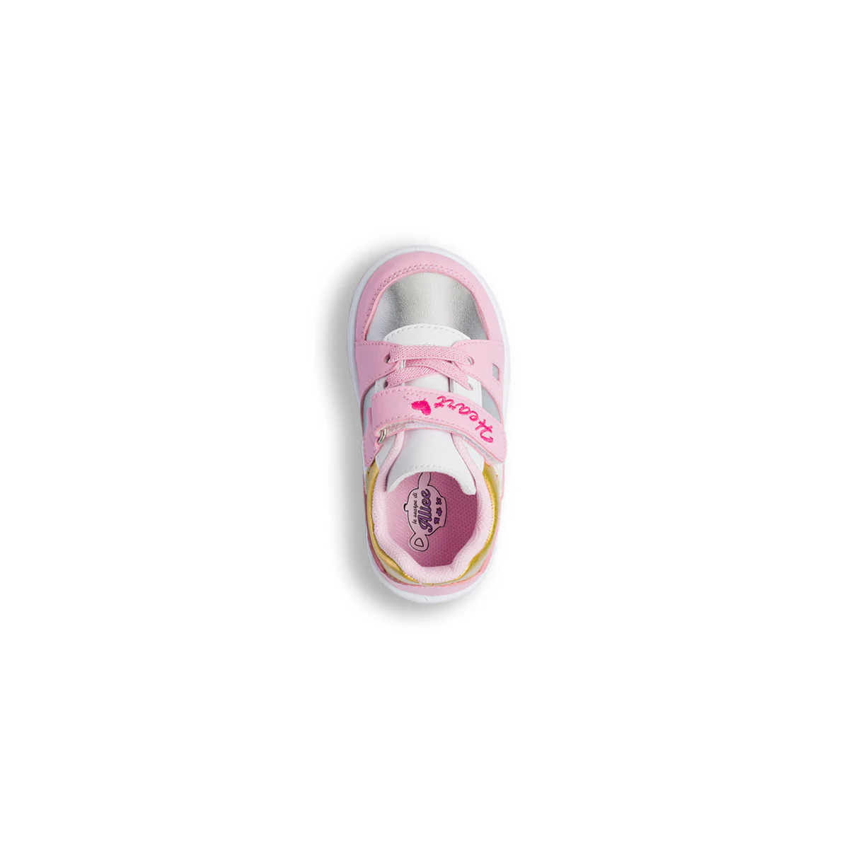 Sneakers rosa primi passi con dettagli argento e oro Le Scarpe di Alice - Image 6