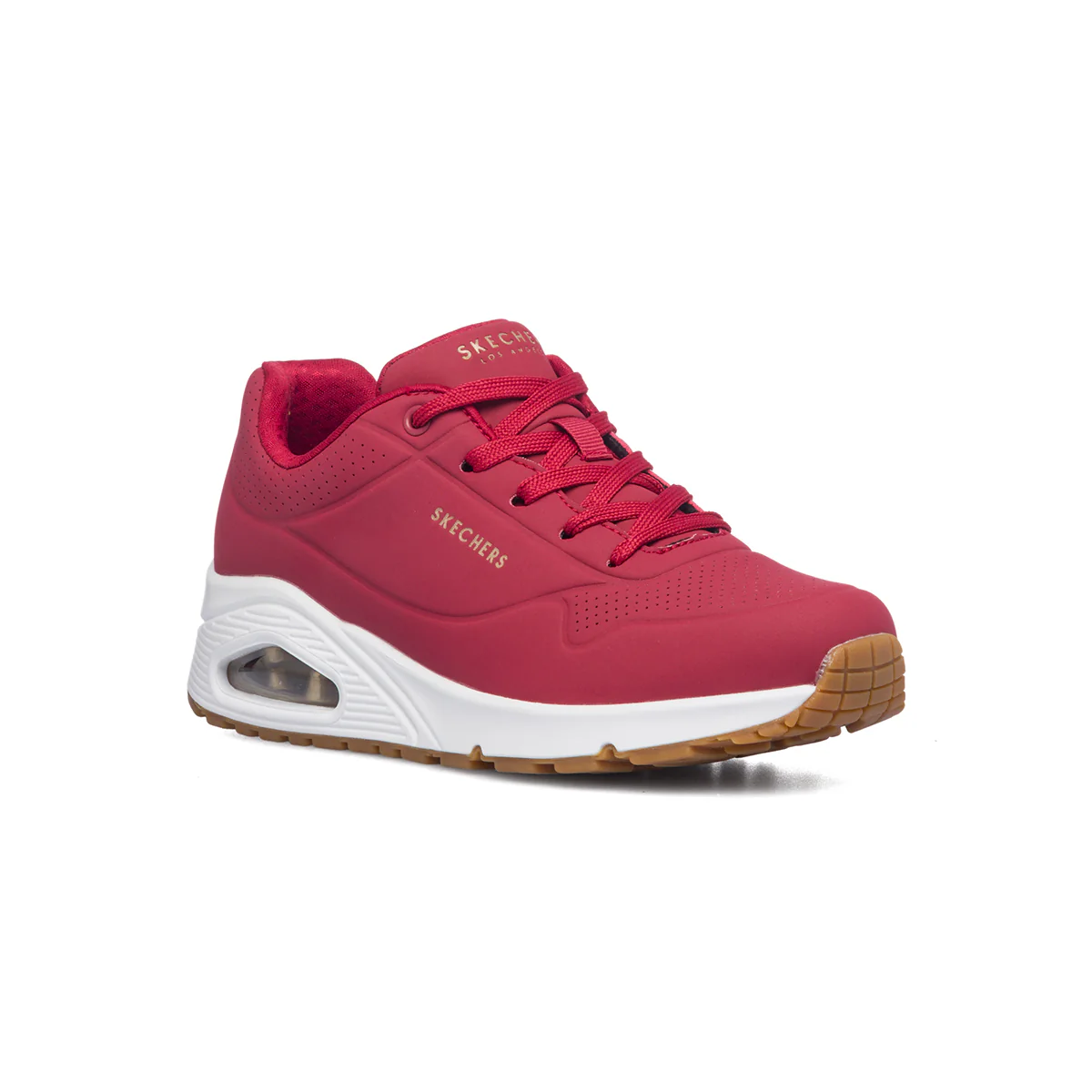 Sneakers rosse con suola ad aria Skechers Uno - Image 2