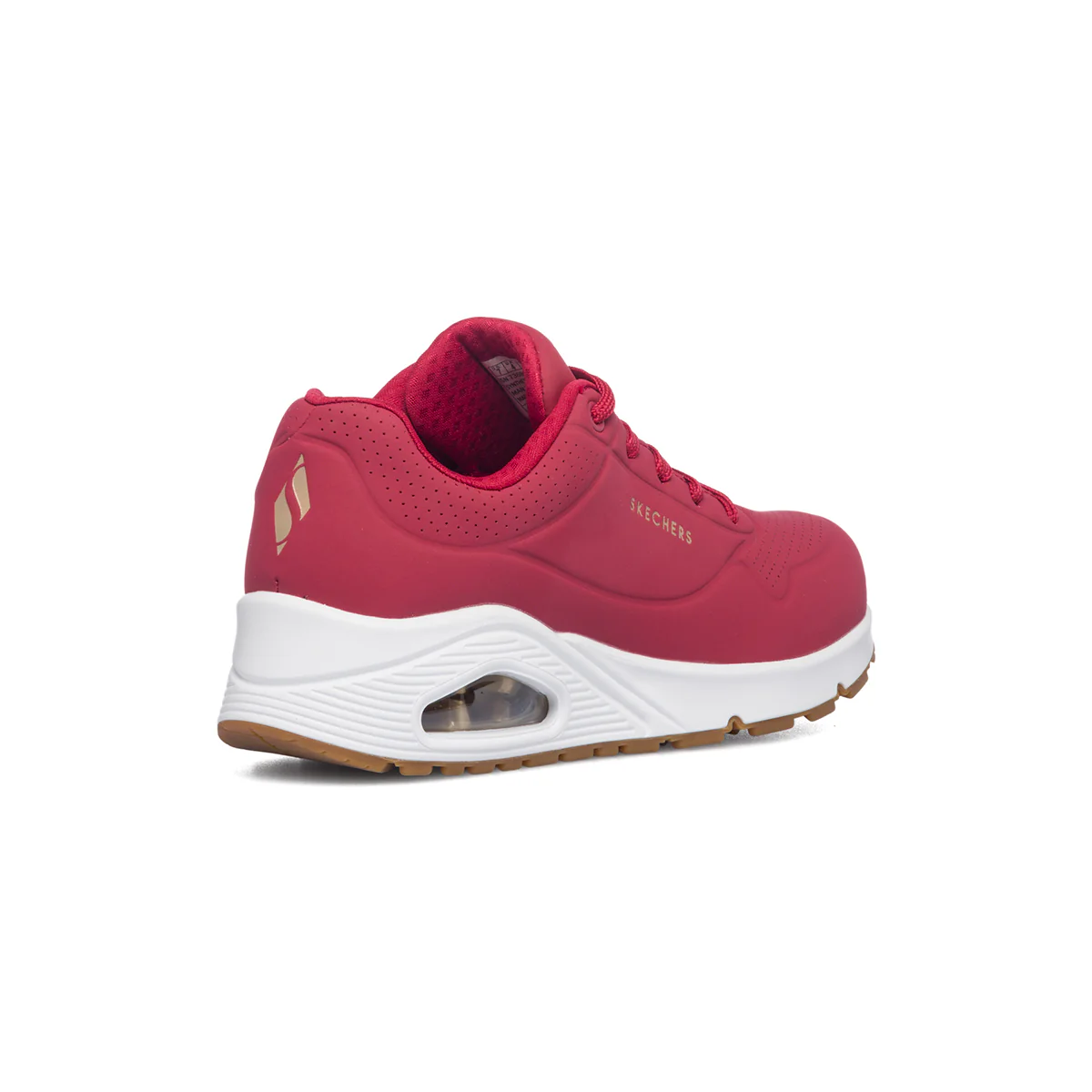 Sneakers rosse con suola ad aria Skechers Uno - Image 3