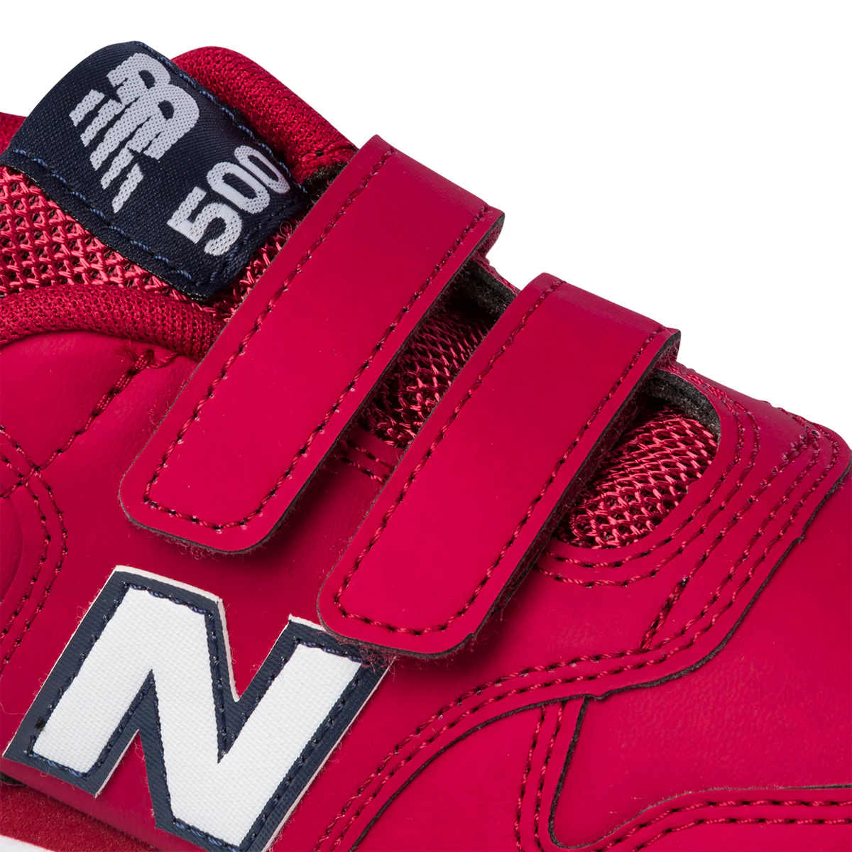 Sneakers rosse da bambino con dettagli blu New Balance 500 - Image 6