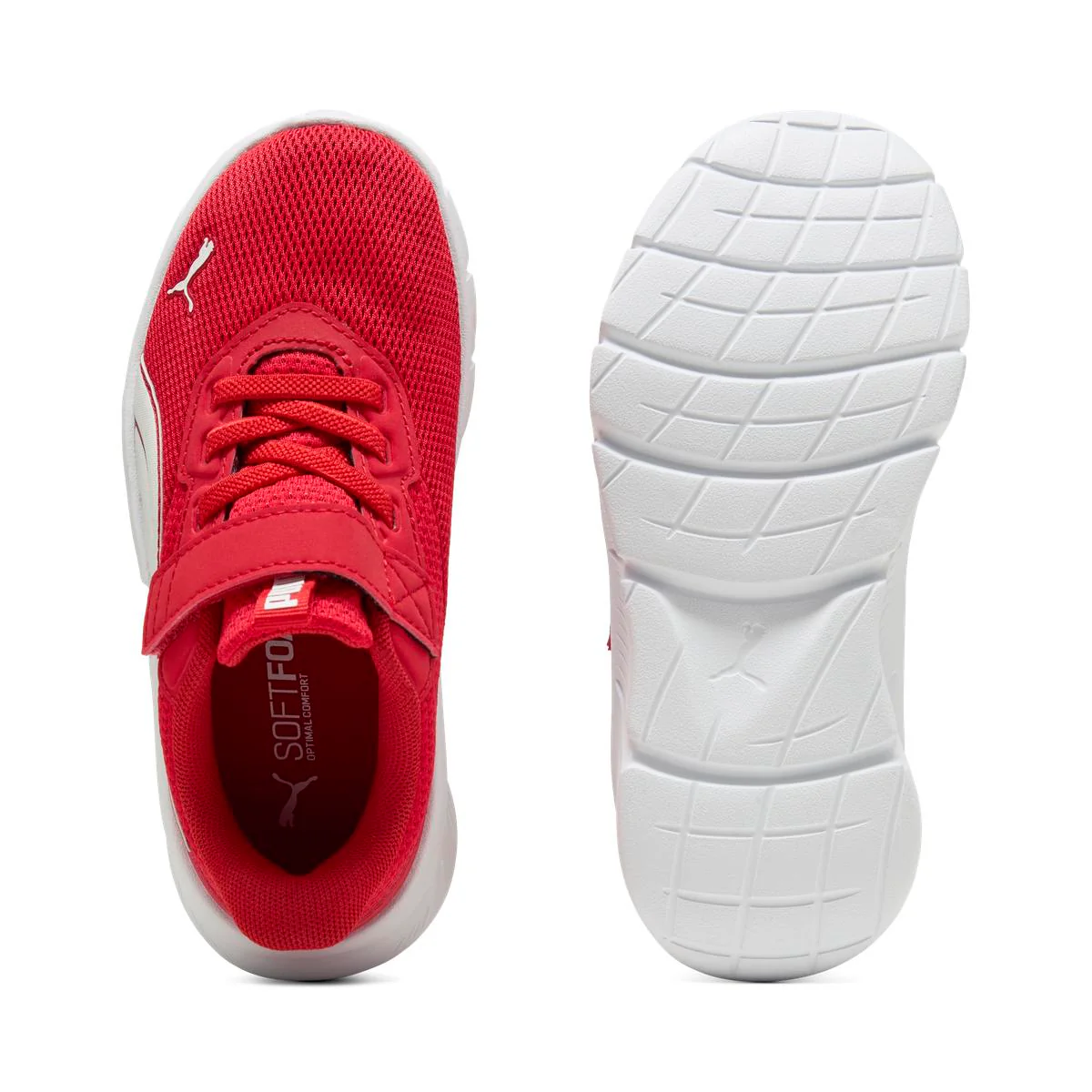 Sneakers rosse da Bambino con strappo Puma Flex Focus - Image 4