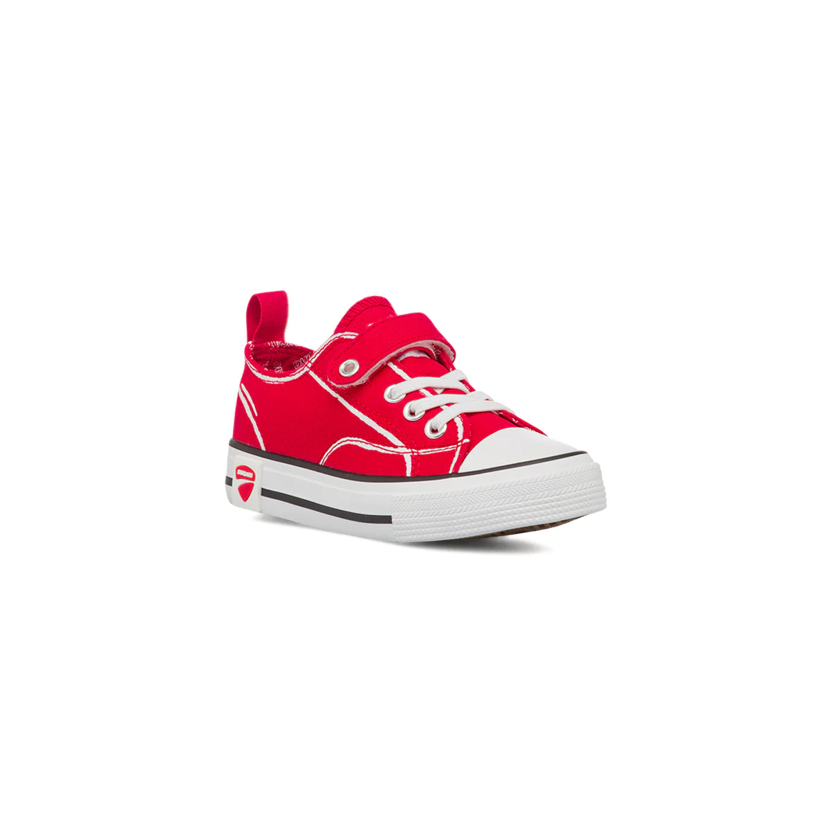 Sneakers rosse da Bambino Ducati con chiusura a strappo - Image 2