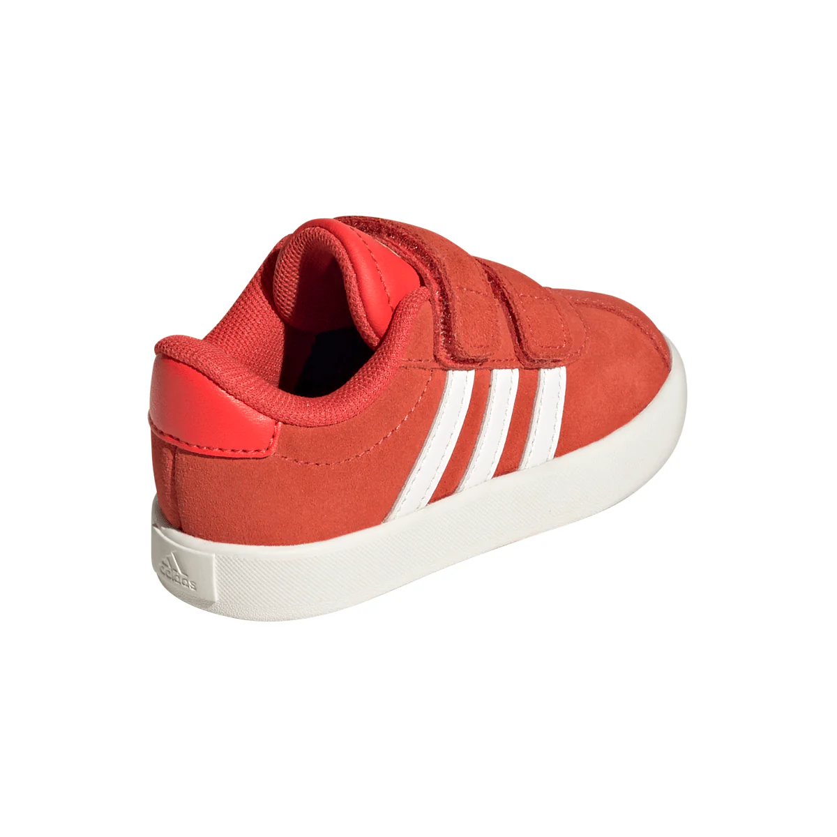 Sneakers rosse da bambino e bambina con logo adidas VL Court 3.0 - Image 5