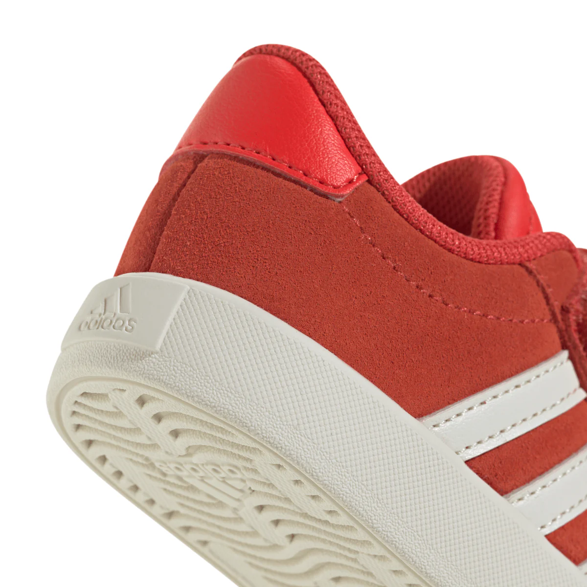 Sneakers rosse da bambino e bambina con logo adidas VL Court 3.0 - Image 6