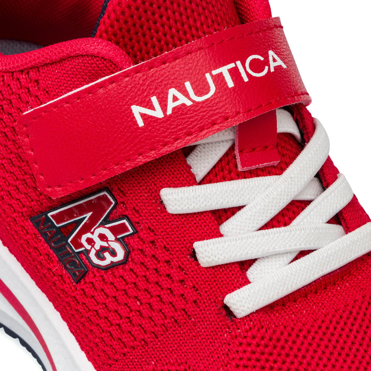 Sneakers rosse da bambino in mesh con dettagli a contrasto e logo Nautica - Image 4