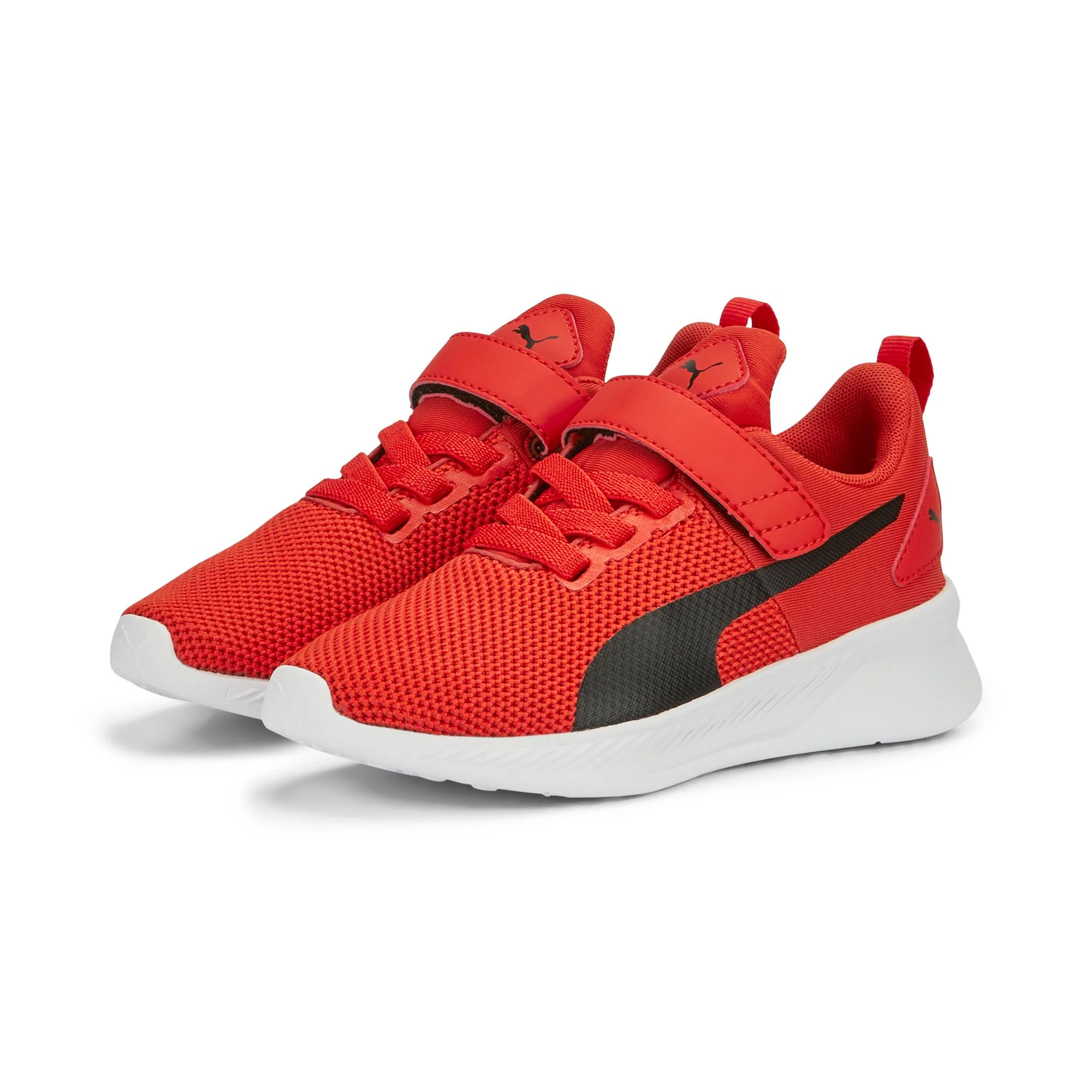 Sneakers rosse da bambino in tessuto mesh Puma Flyer Runner V PS