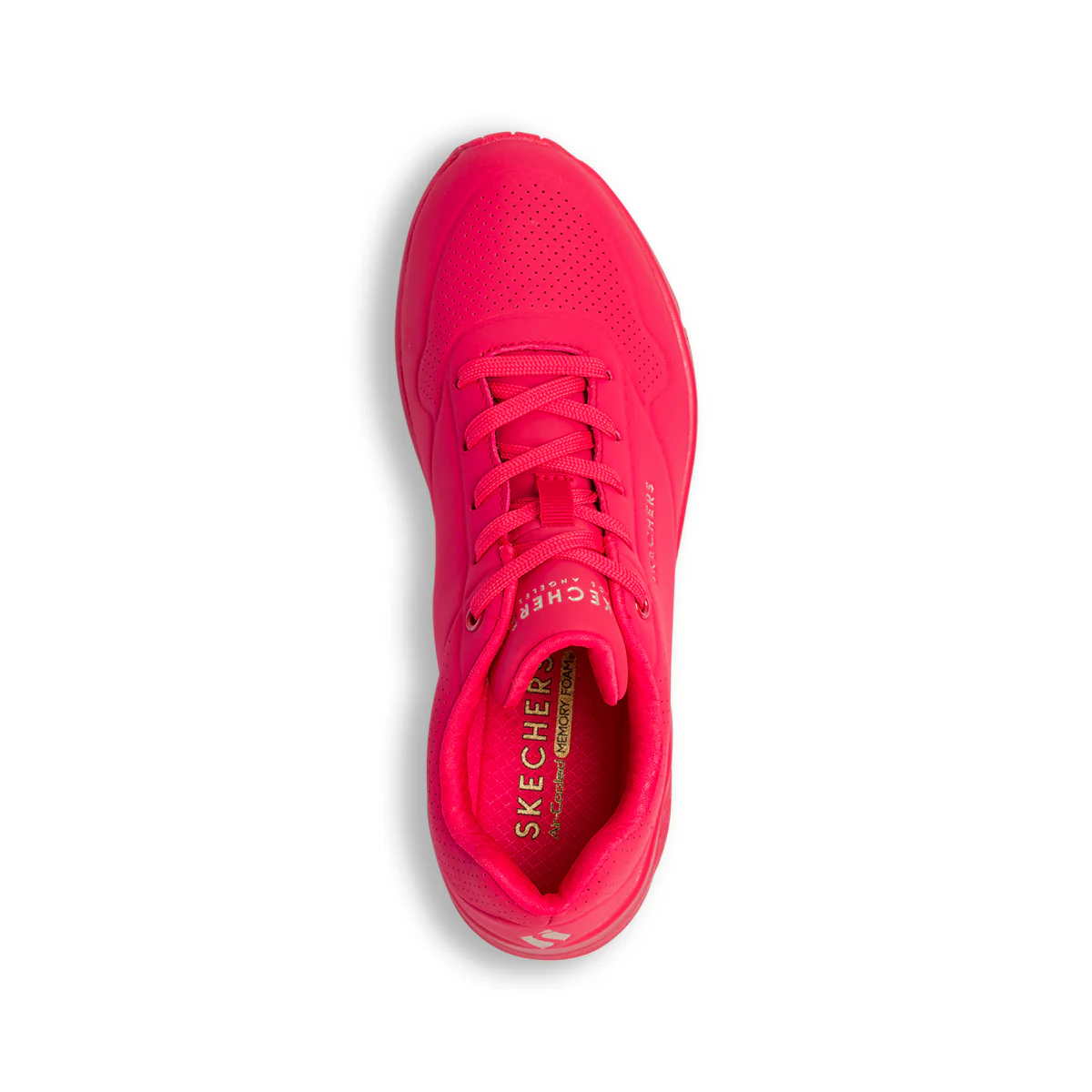 Sneakers rosse da donna con suola ad aria Skechers Uno - Stand On Air - Image 9