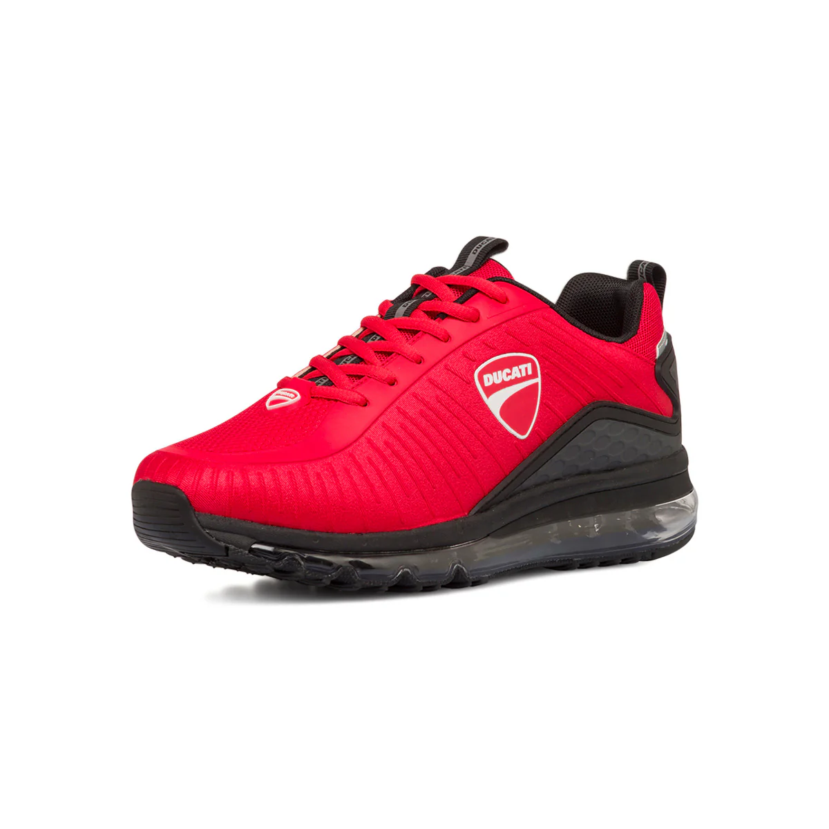 Sneakers rosse da uomo con suola ad aria e dettagli neri Ducati Legacy Air 4 - Image 2