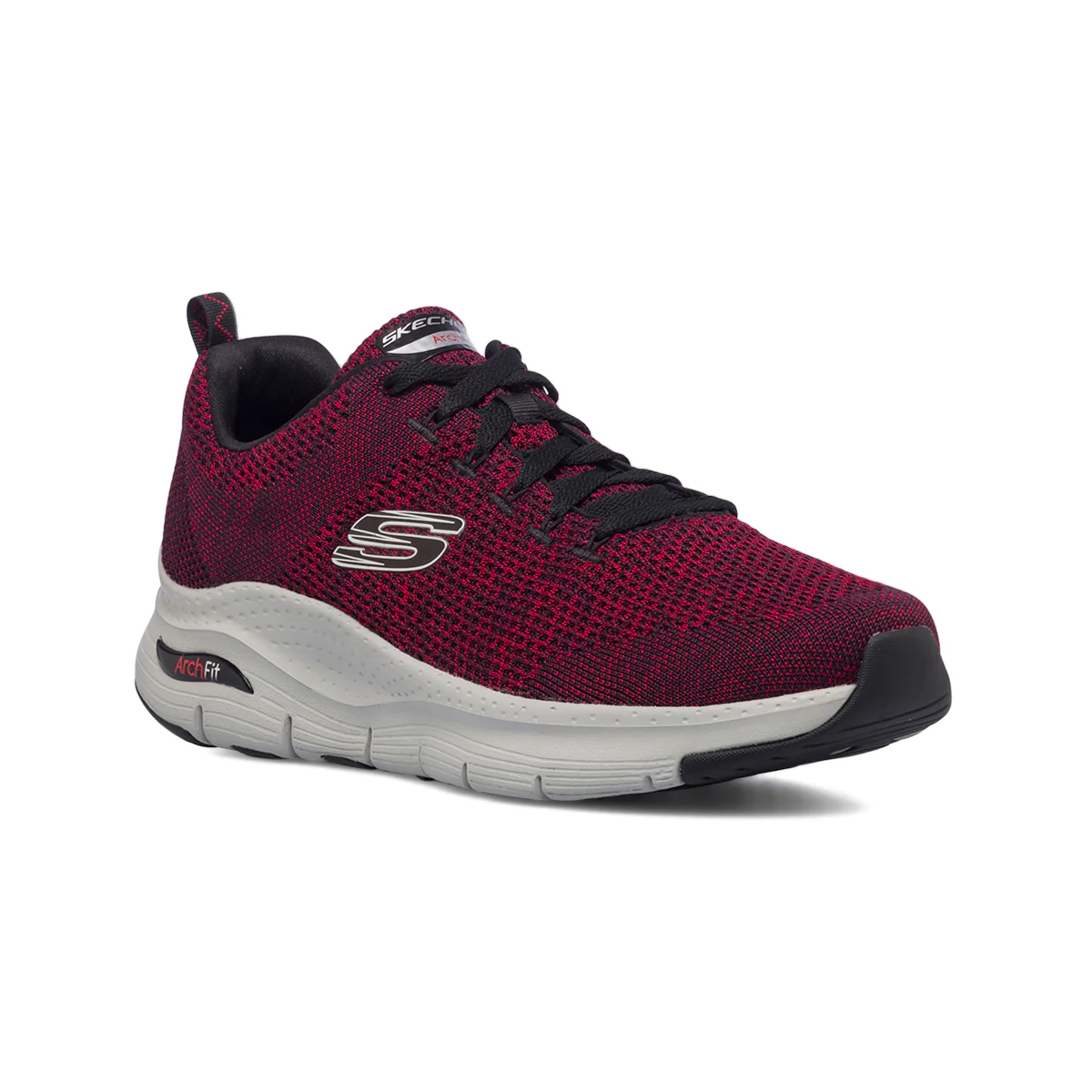 Sneakers rosse da uomo Skechers con soletta Arch-Fit - Image 7