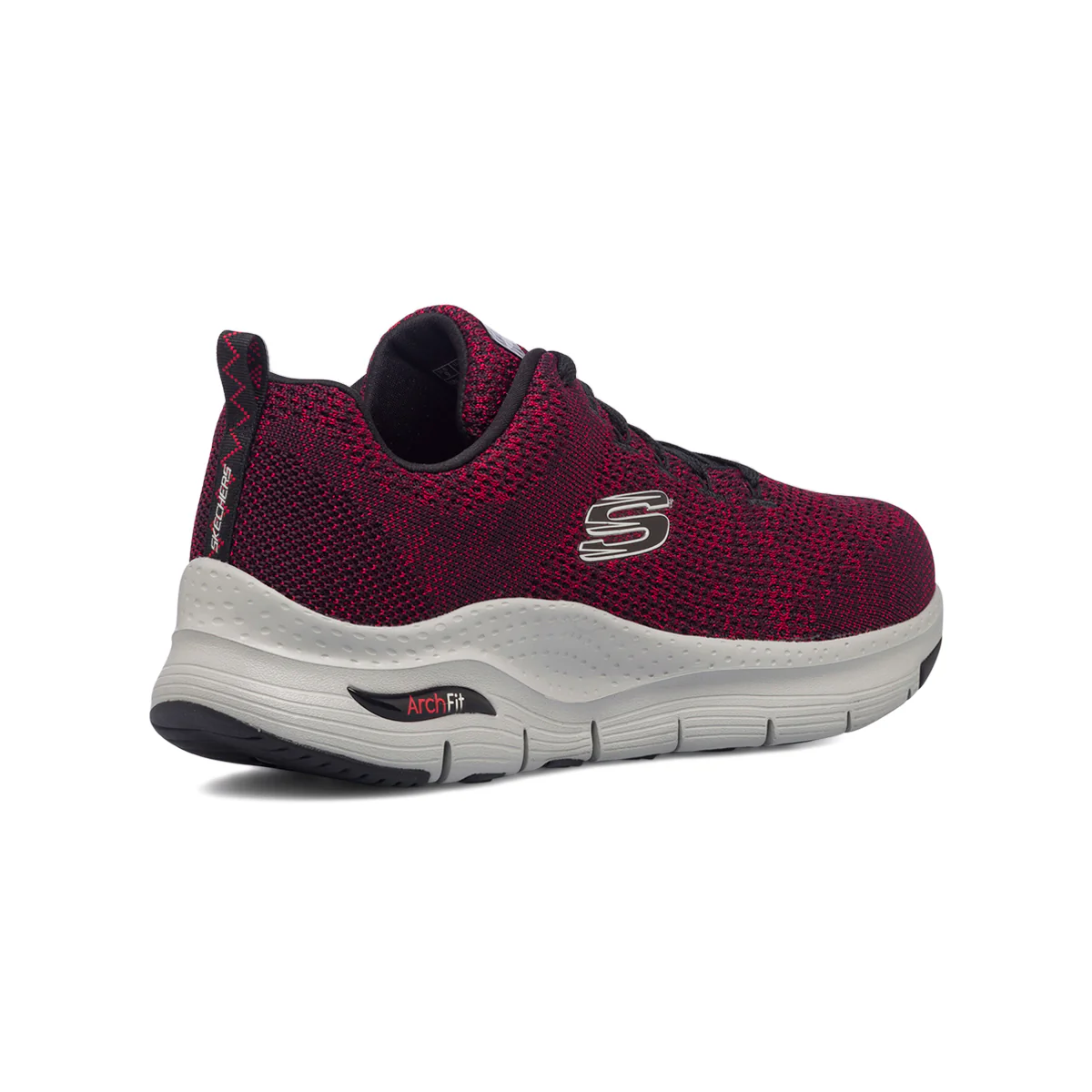 Sneakers rosse da uomo Skechers con soletta Arch-Fit - Image 8
