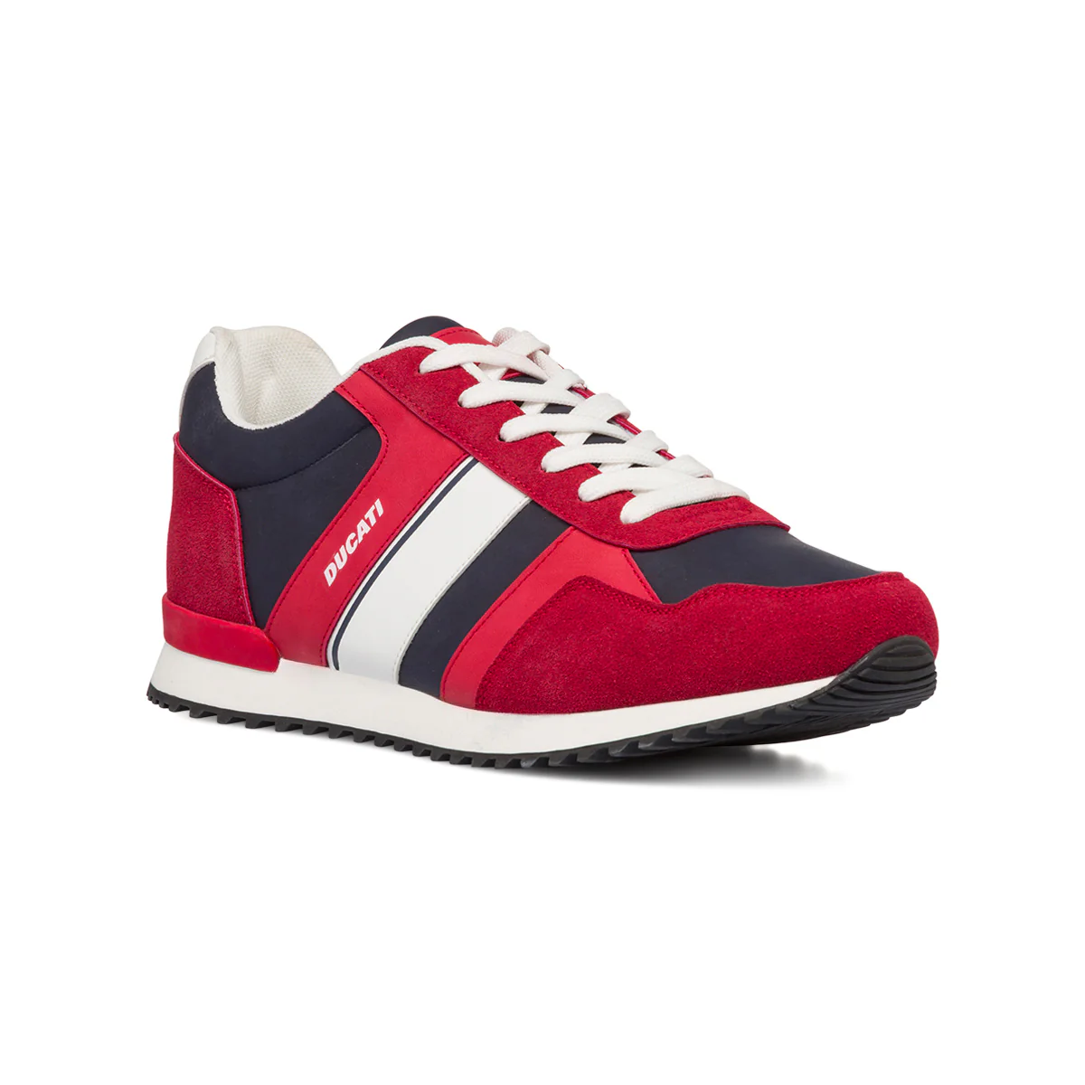 Sneakers rosse e blu da uomo con logo Ducati - Image 2