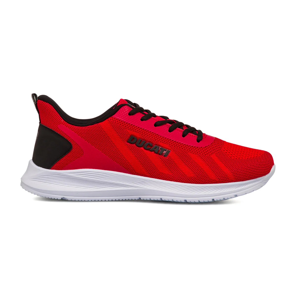 Sneakers rosse e nere da Uomo in tessuto con logo Ducati - Image 4