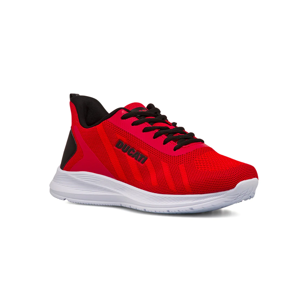Sneakers rosse e nere da Uomo in tessuto con logo Ducati - Image 5