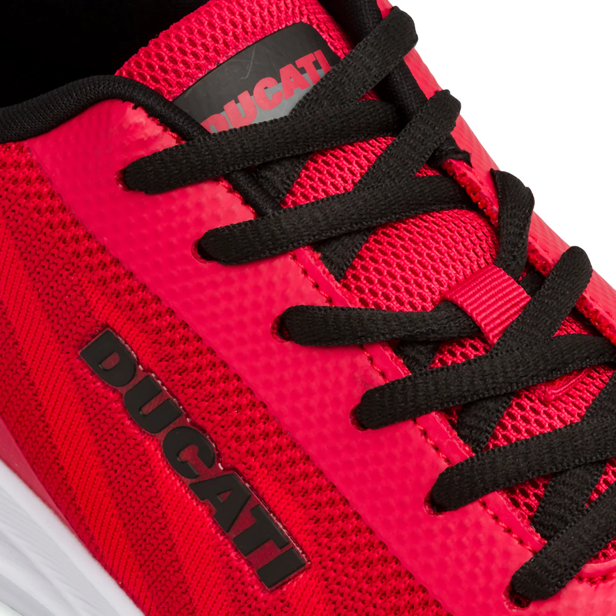 Sneakers rosse e nere da Uomo in tessuto con logo Ducati - Image 7