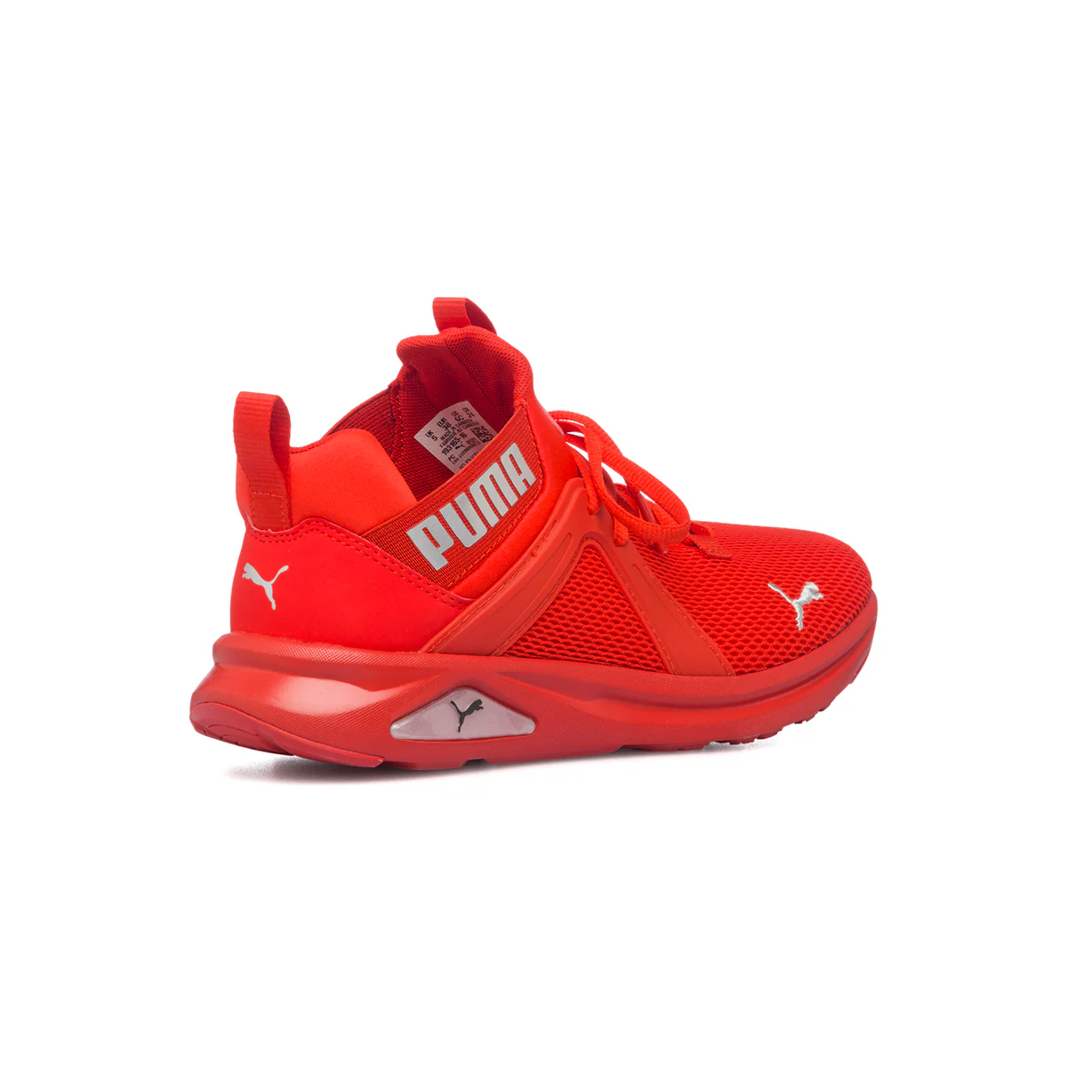 Sneakers rosse in tessuto con inserti elastici Puma Enzo 2 Weave Jr - Image 3
