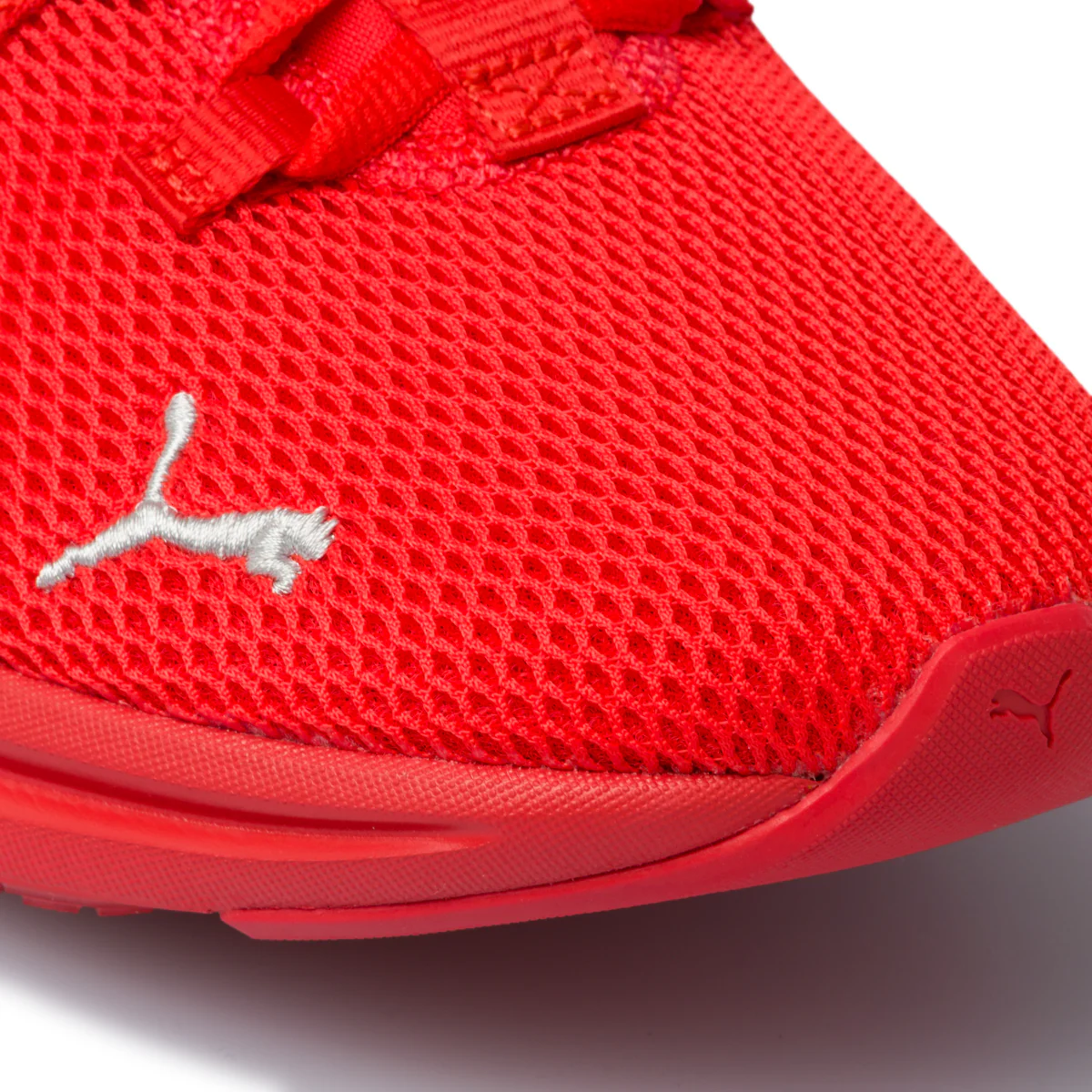 Sneakers rosse in tessuto con inserti elastici Puma Enzo 2 Weave Jr - Image 5