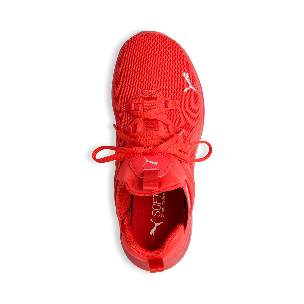 Sneakers rosse in tessuto con inserti elastici Puma Enzo 2 Weave Jr - Image 8