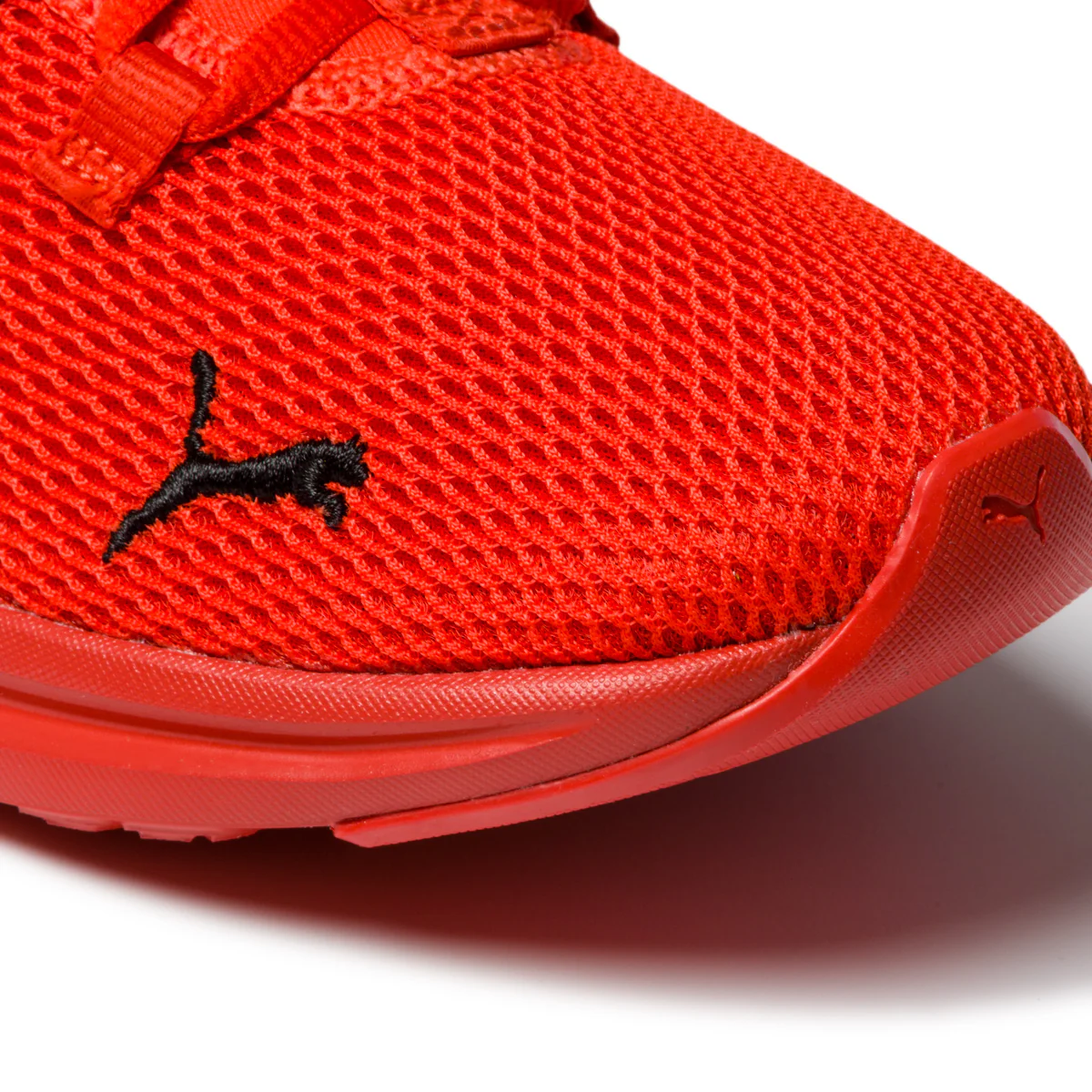 Sneakers rosse in tessuto mesh con inserti elastici Puma Enzo 2 Weave Jr - Image 13