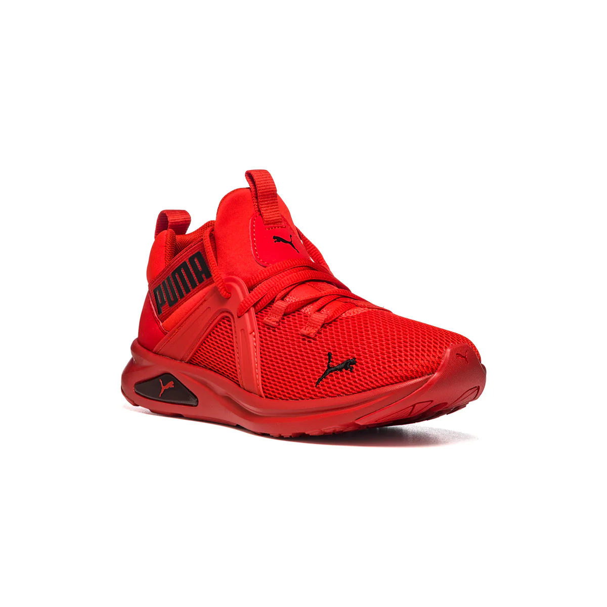 Sneakers rosse in tessuto mesh con inserti elastici Puma Enzo 2 Weave Jr - Image 2