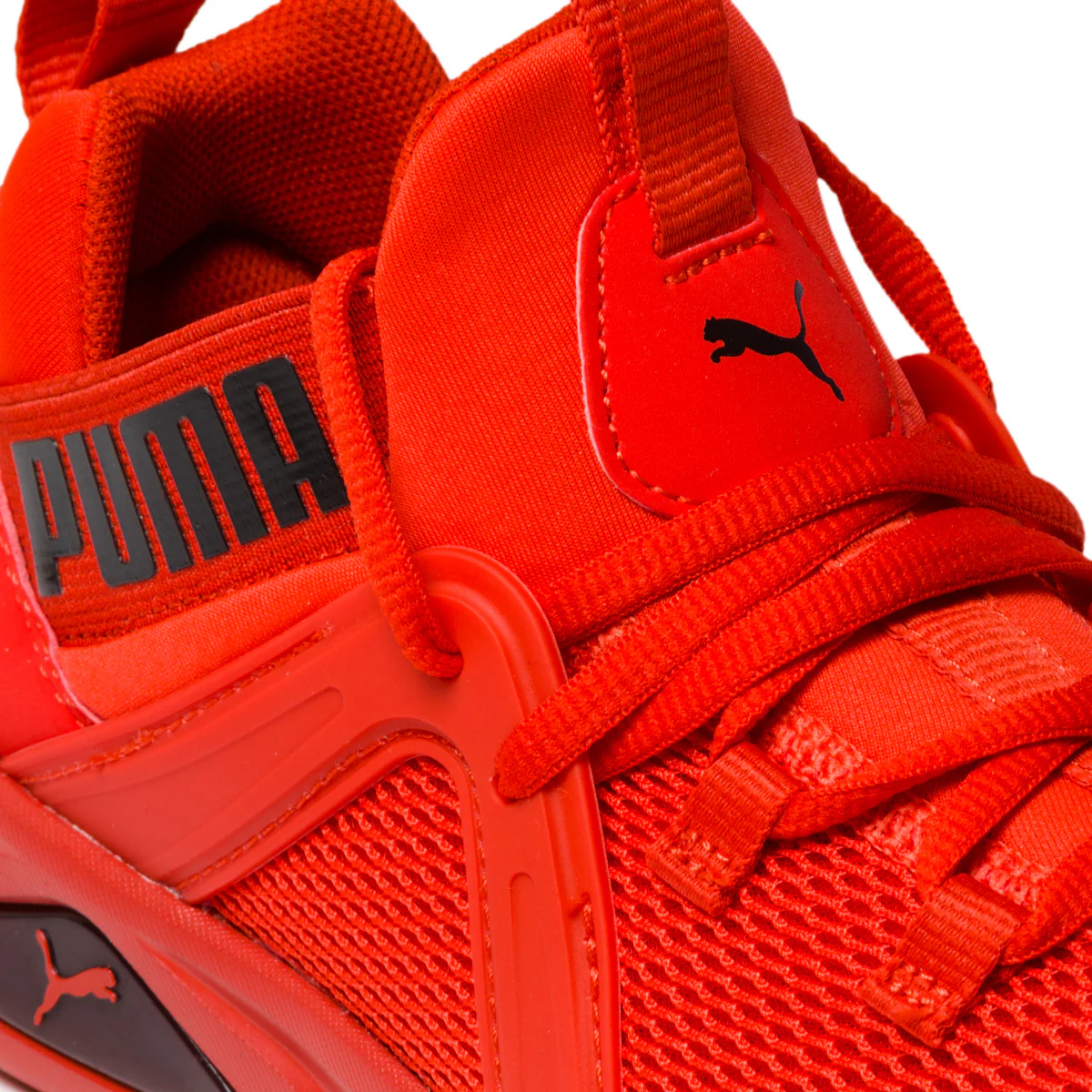 Sneakers rosse in tessuto mesh con inserti elastici Puma Enzo 2 Weave Jr - Image 6