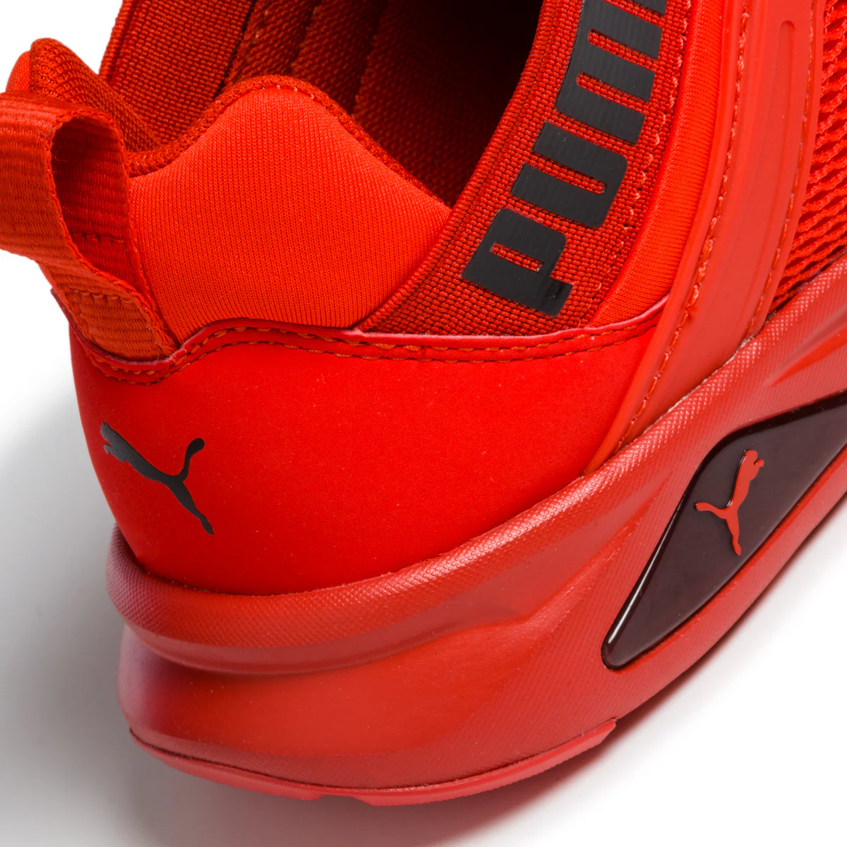 Sneakers rosse in tessuto mesh con inserti elastici Puma Enzo 2 Weave Jr - Image 7