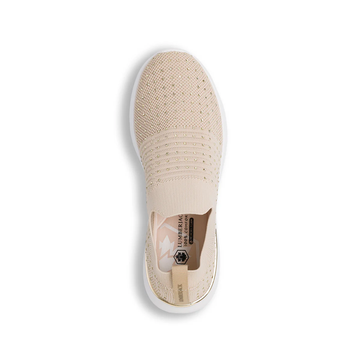 Sneakers slip-on beige da donna in tessuto mesh Lumberjack Gerda - Image 6