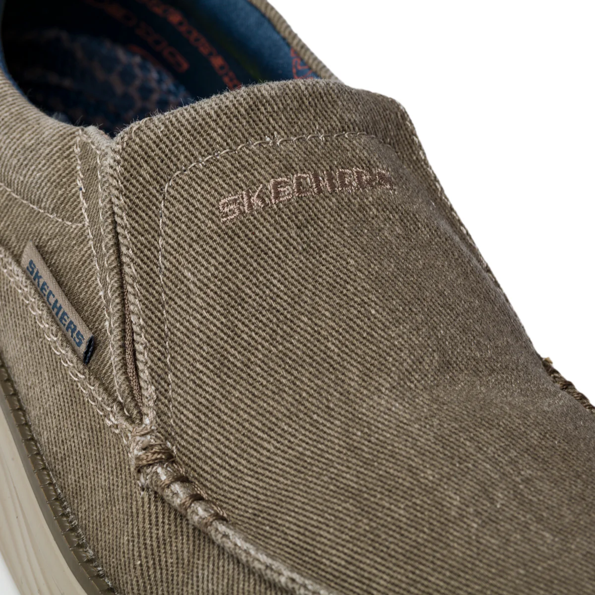 Slip-on beige in tessuto con inserti elastici Skechers Status 2.0 Mosent - Image 6